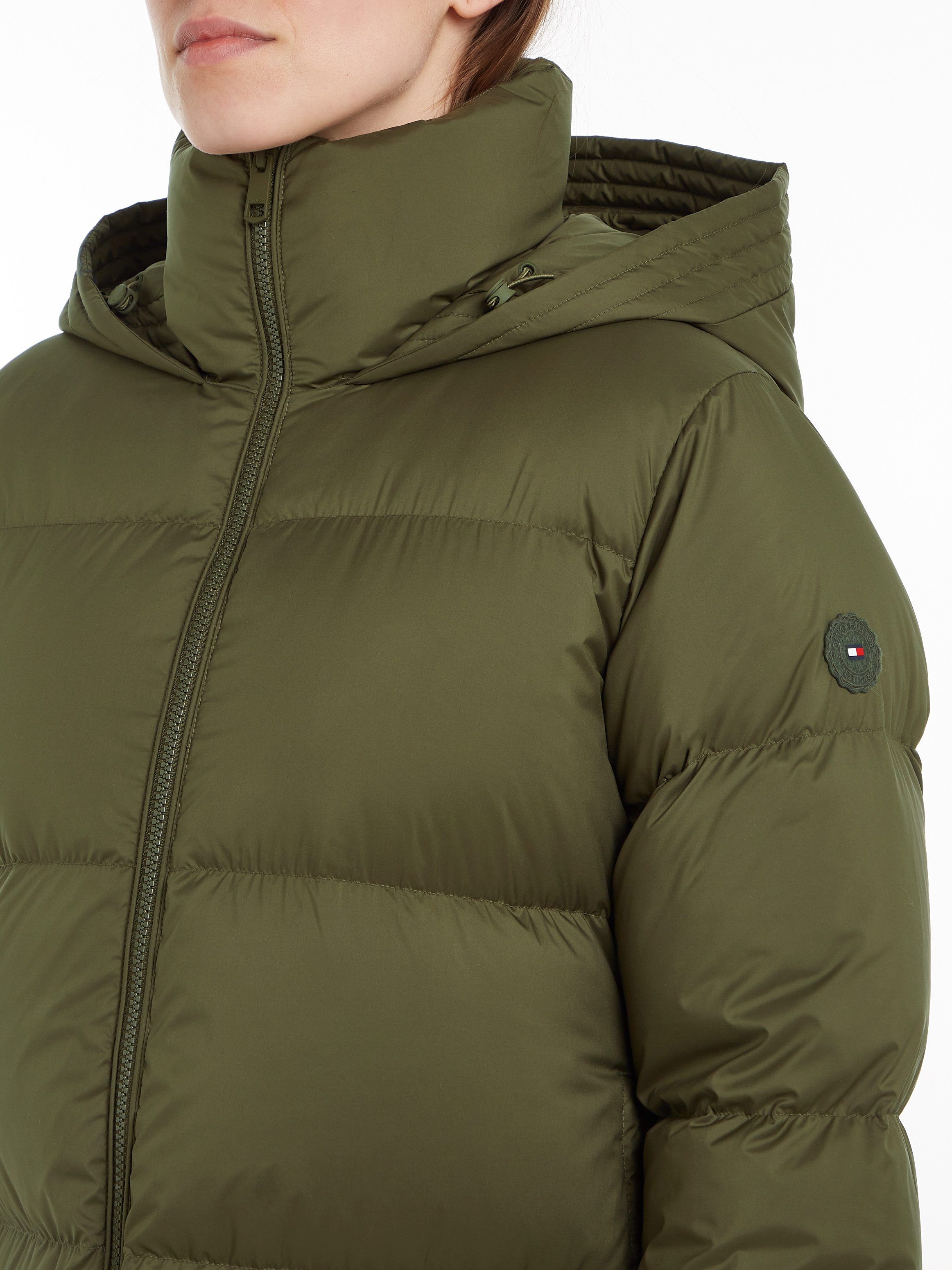Tommy Hilfiger Lange jas met gestempeld logo