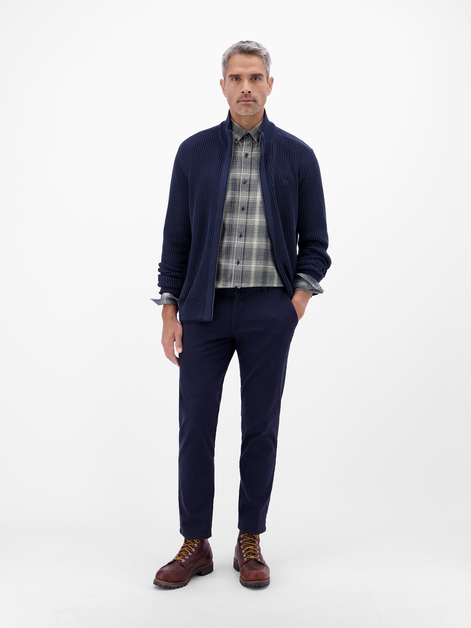 Lerros Flanellen overhemd LERROS Heren flanellen overhemd - geruit, zacht en stijlvol