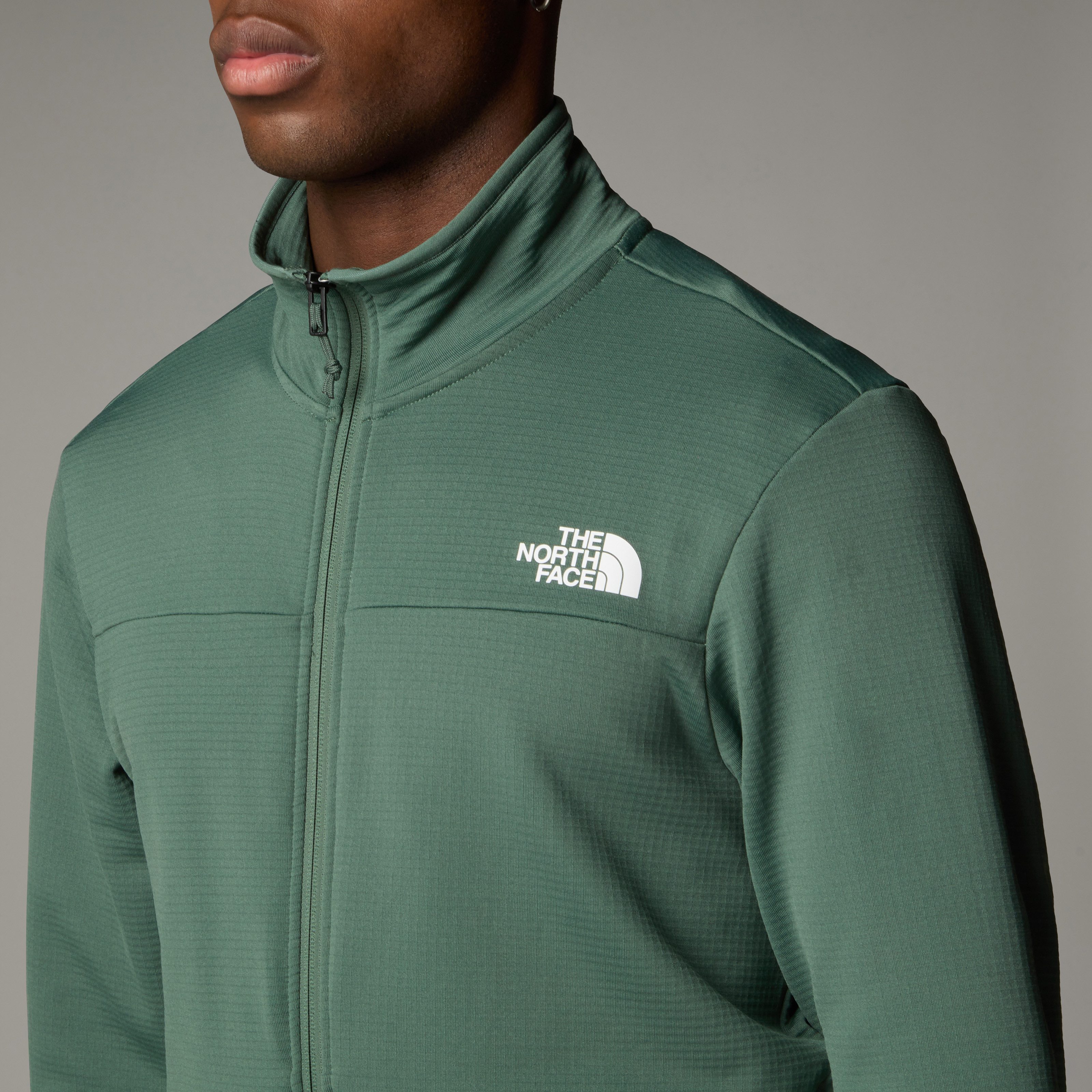 The North Face Fleecejack Cedar Trail Grid fleece jack met doorlopende rits voor heren