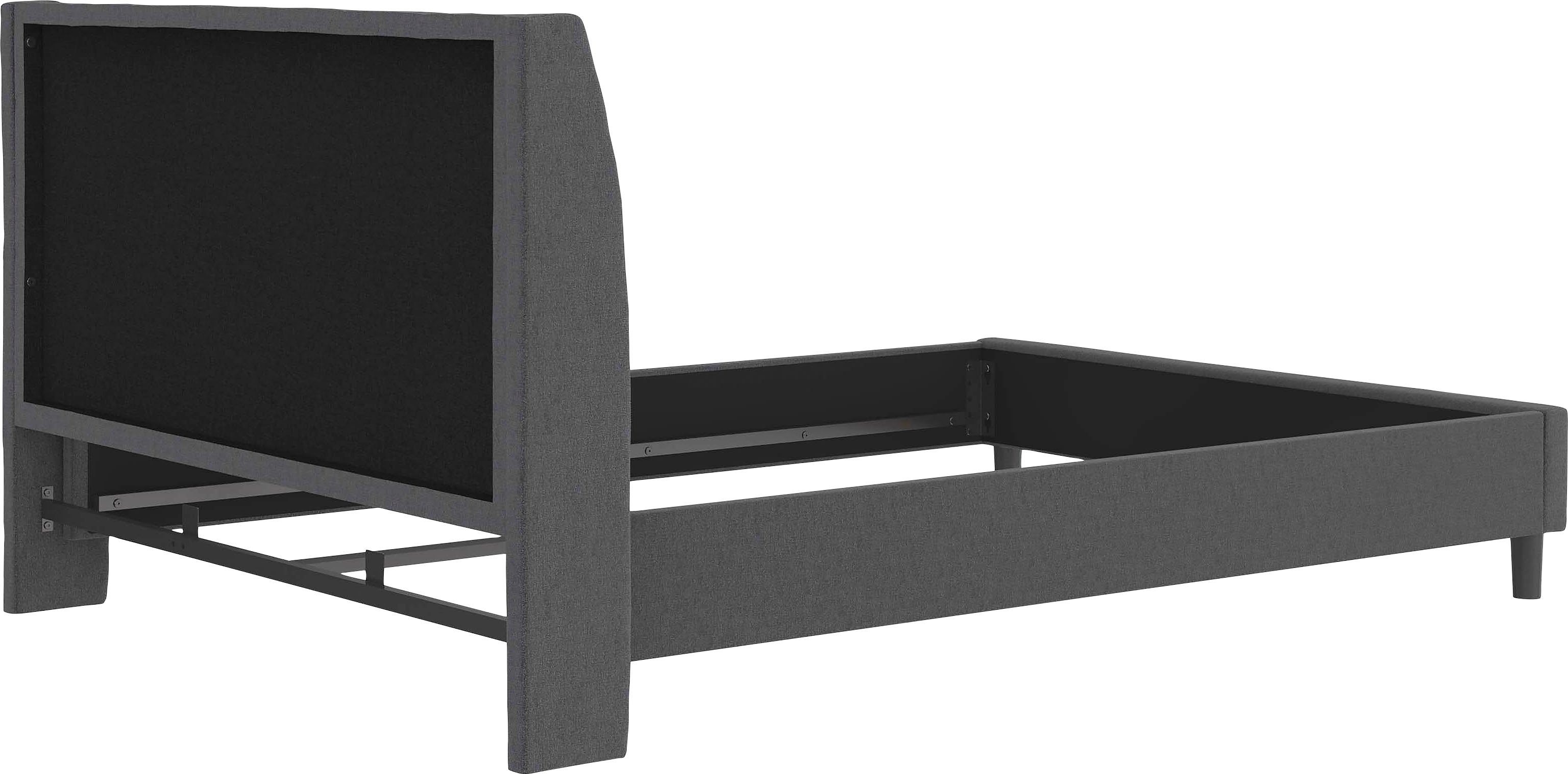 Home affaire Gestoffeerd bed Kempton met ruitencapitonnage, zacht verdikt, ligoppervlak 140x200 of 180x200 cm (1-delig)