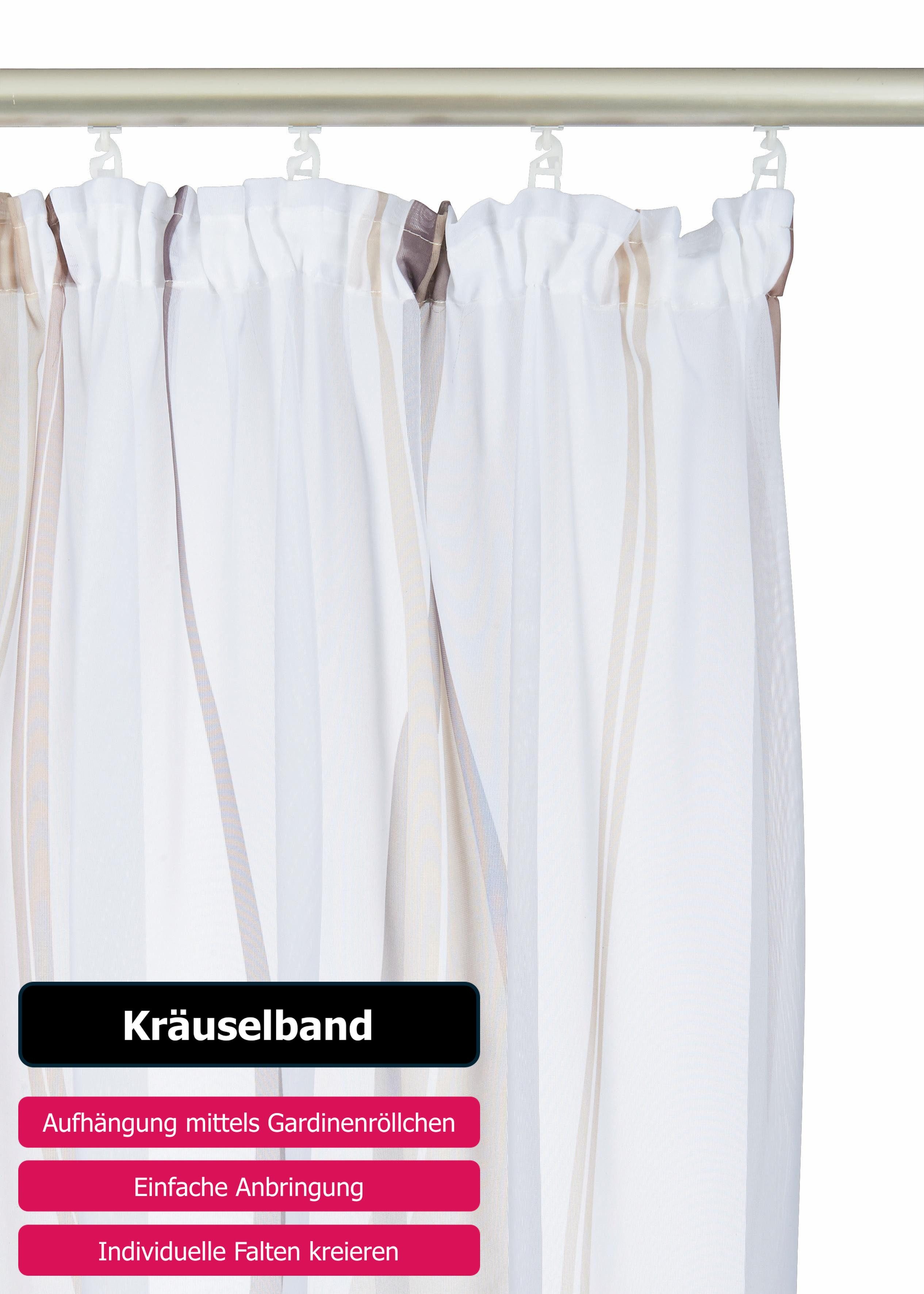 my home Gordijn Dimona 2-pack, bestseller, polyester, golven (2 stuks)