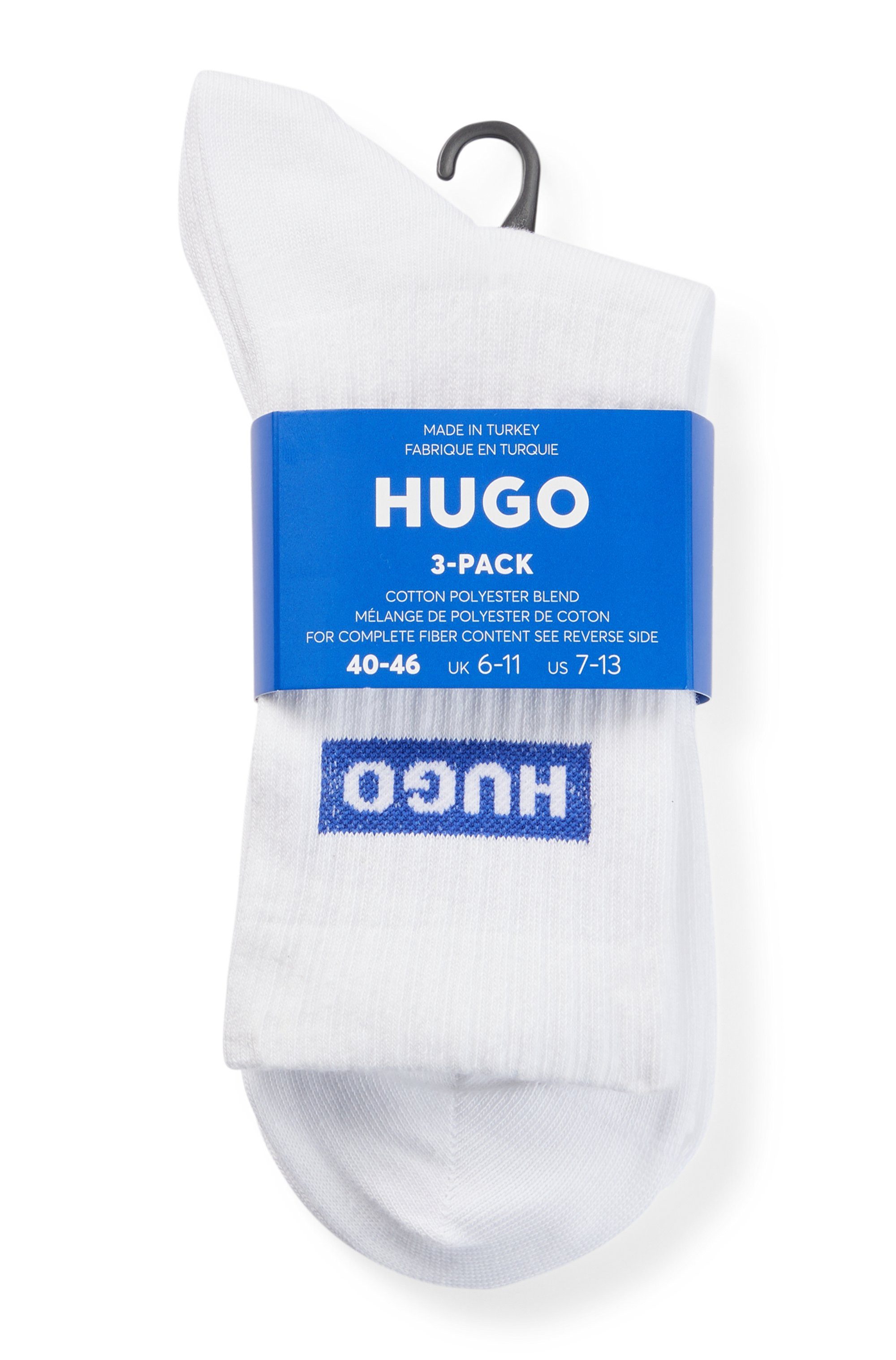 HUGO Blue Sokken 3P QS BLUE LOGO CC (3 paar)
