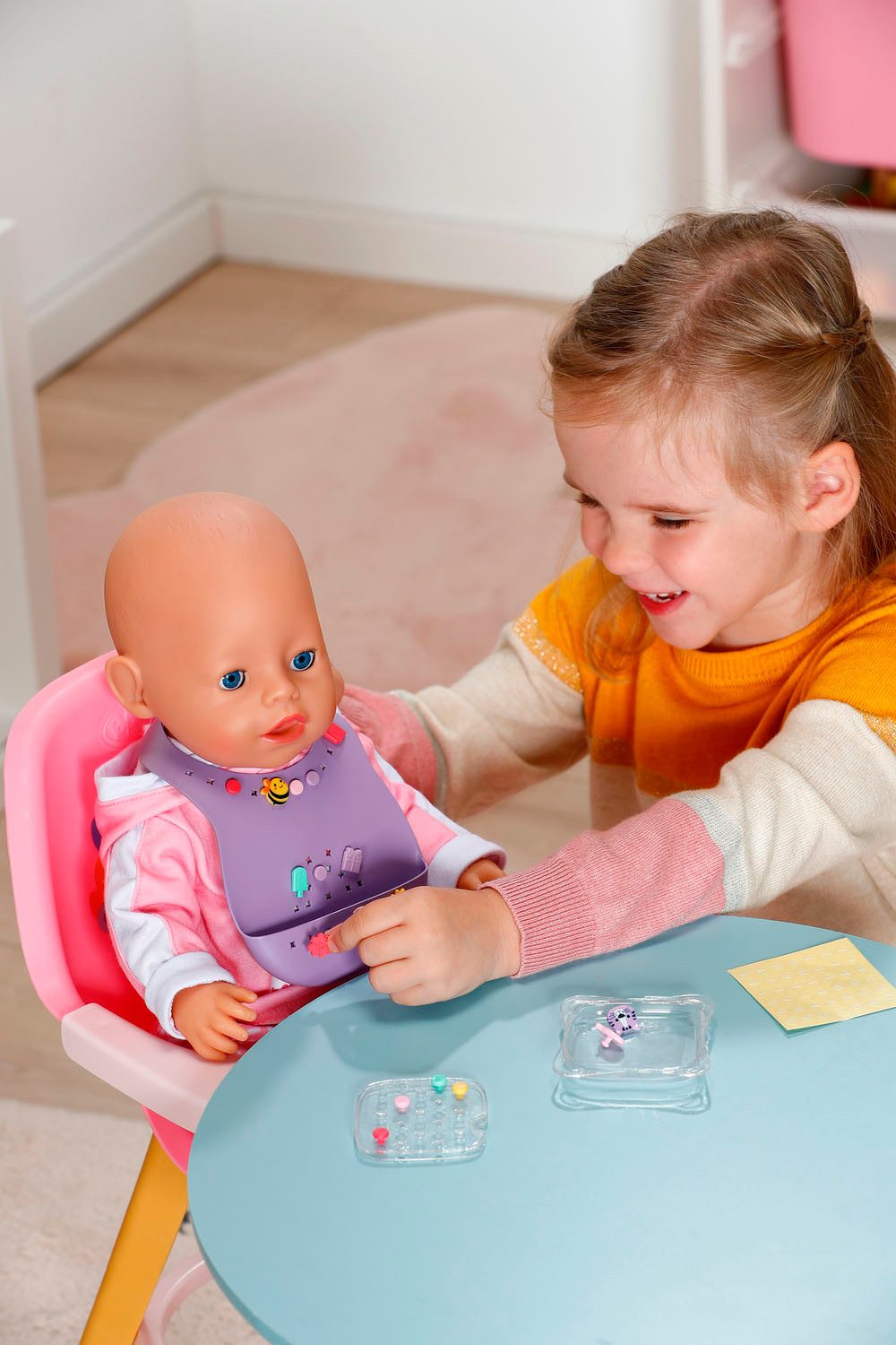Baby Born Accessoires set voor poppen Pinplay Lätzchen