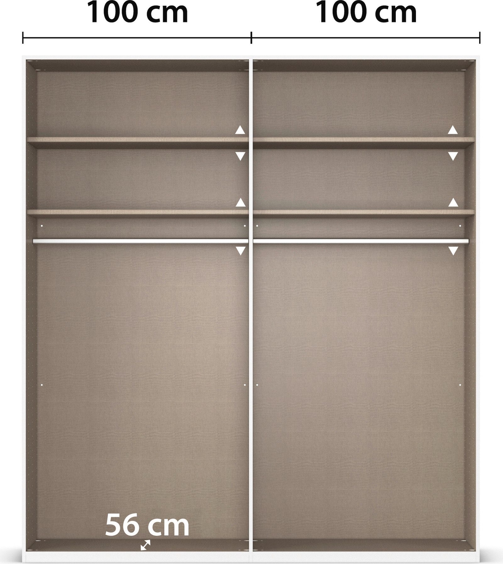rauch Schuifdeurkast Kledingkast Kast Garderobe Slaapkamerkast LUMIS met glazen deuren van transparant grijs glas made in germany