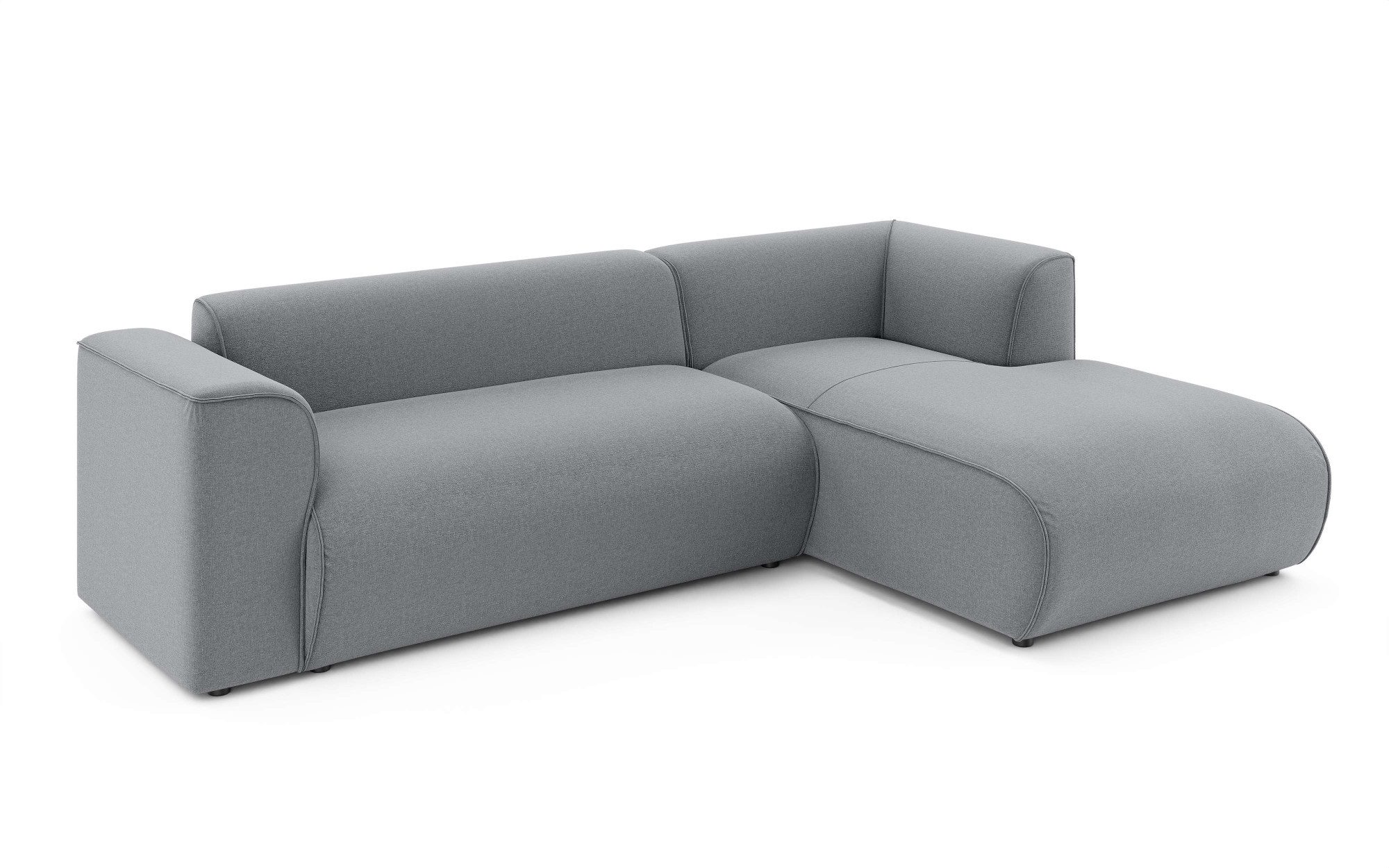 INOSIGN Hoekbank MERID L-vorm (257 cm), tijdloos & stijlvol ontwerp Uitgebreid gepolsterd, in cord, chenille en structuur