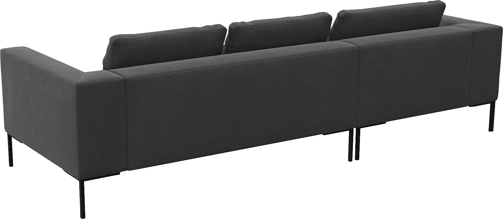 FLEXLUX Hoekbank Loano, geweldige zitcomfort, L-vorm moderne zitbank, vrijstaand, losse kussens, koudschuim in de zitting