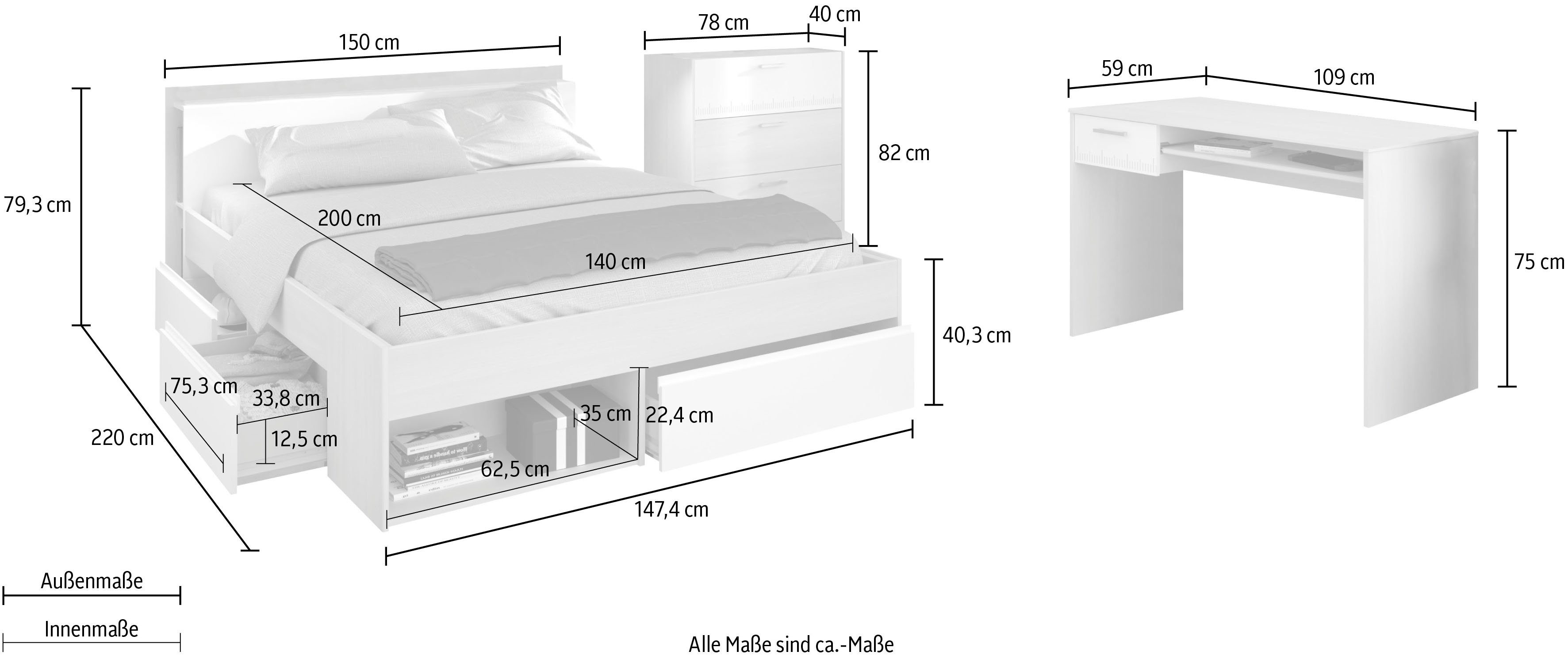 Parisot Tienerkamerset Most (set, 3-delig)