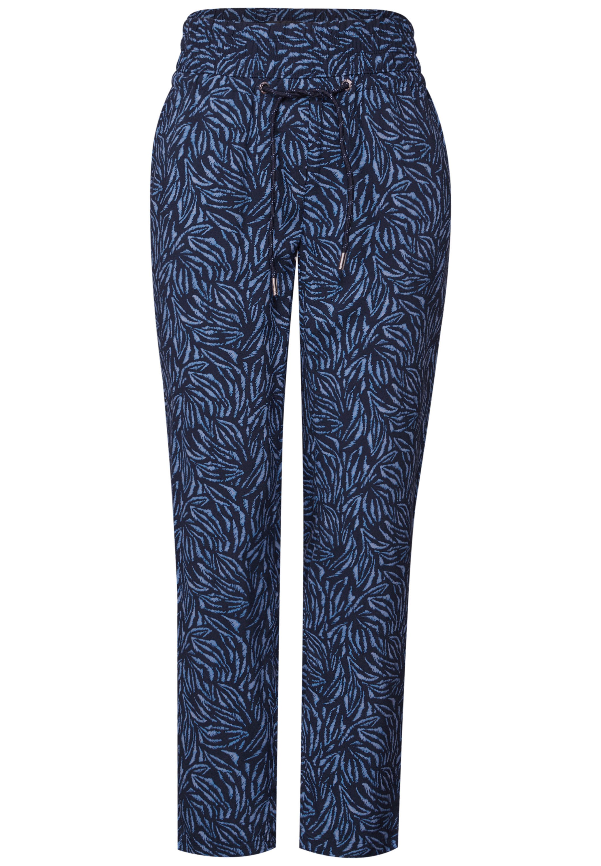 Cecil Stoffen broek Stijl Chelsea met motief en met trekkoord