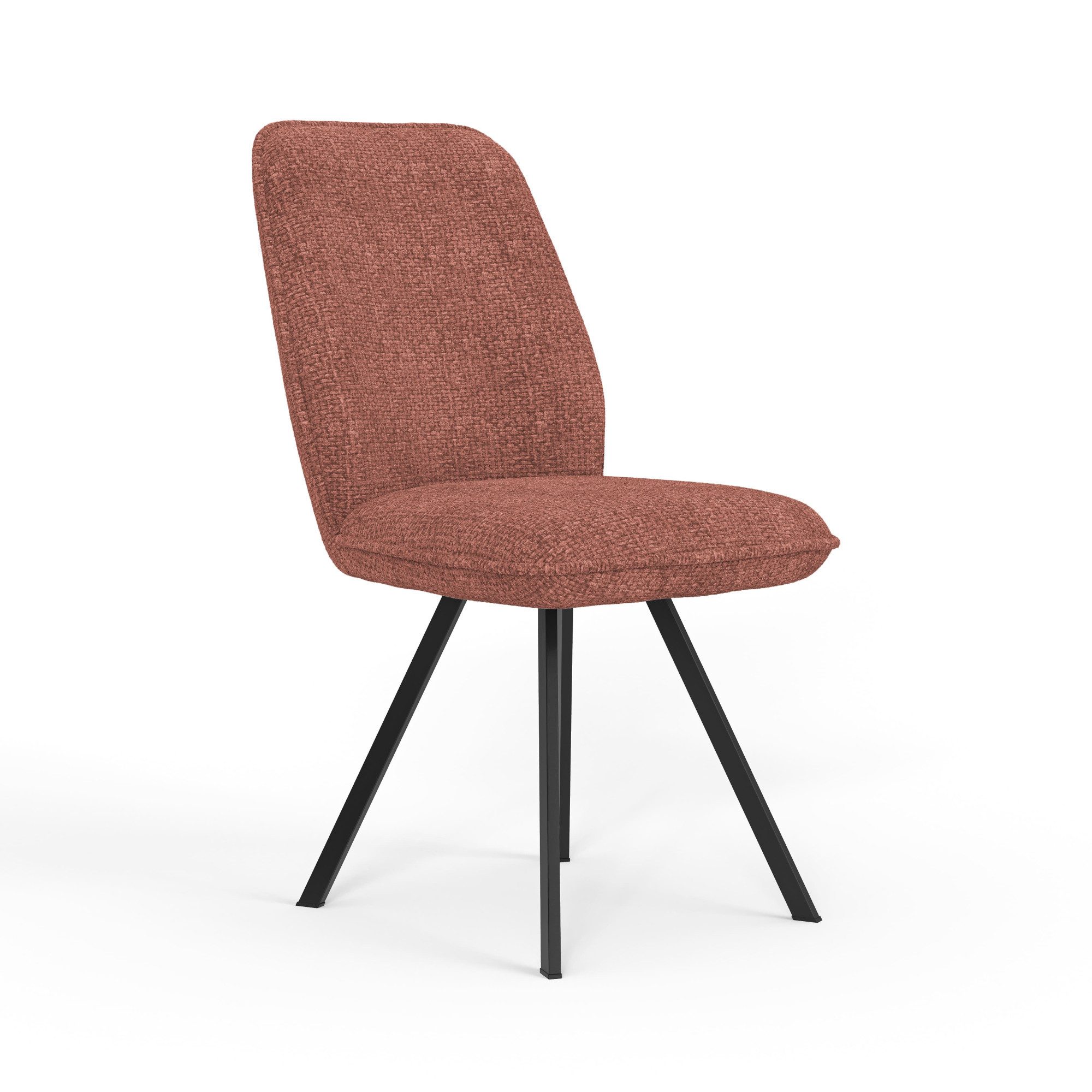 Home affaire Eetkamerstoel Mily eetstoel, woonstoel, gestoffeerde stoel, 4-pootstoel (set, 2 stuks)