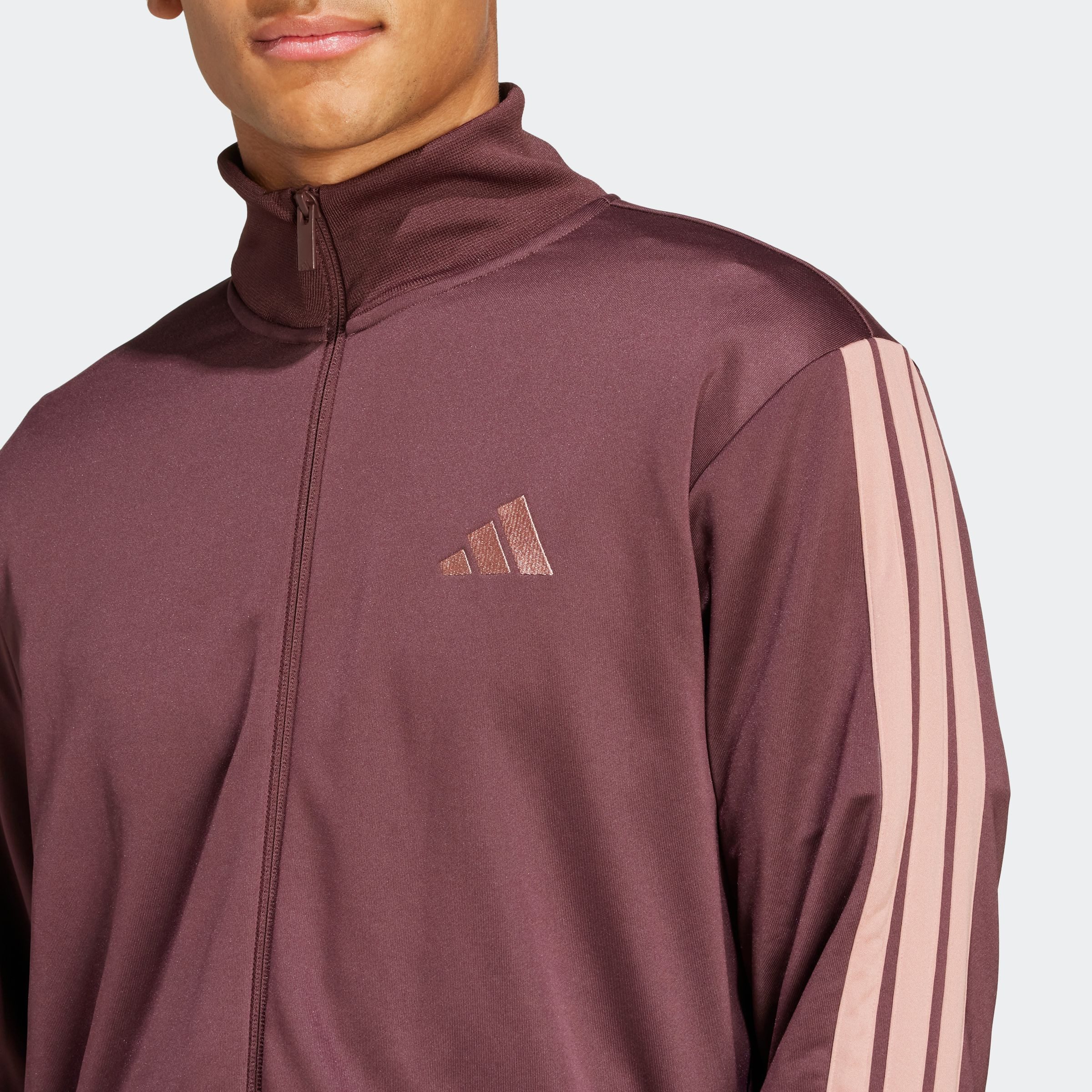 adidas Sportswear Trainingspak M 3S FT TT TS drie-strepen trainingspak van zacht french terry materiaal (2-delig)