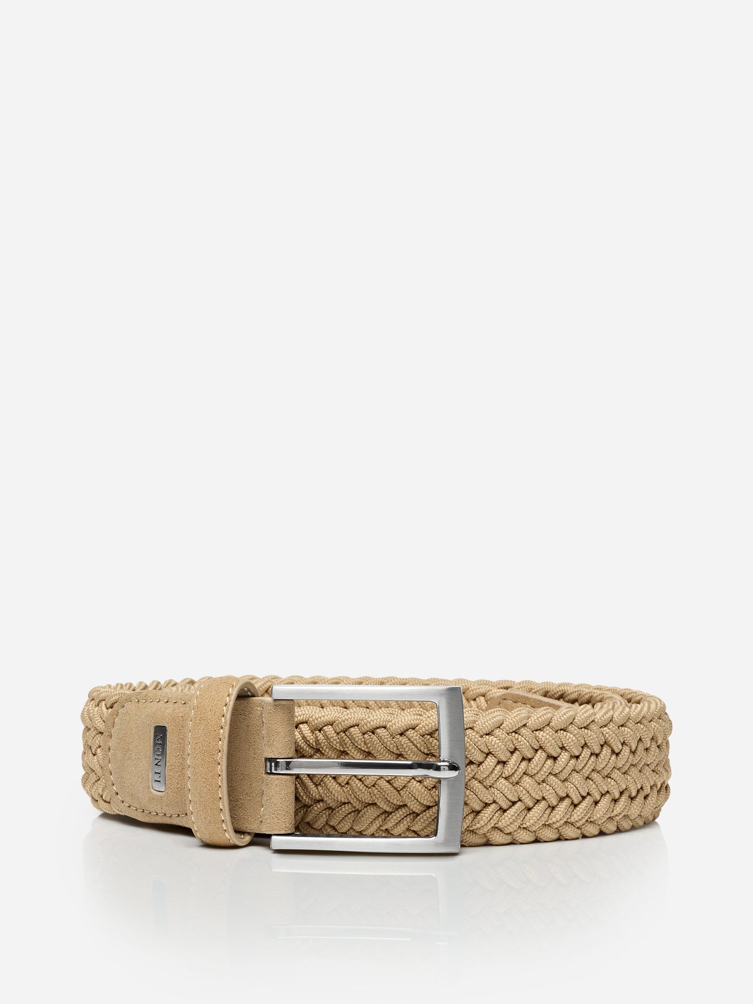 MONTI Leren riem Havanna Gevlochten riem