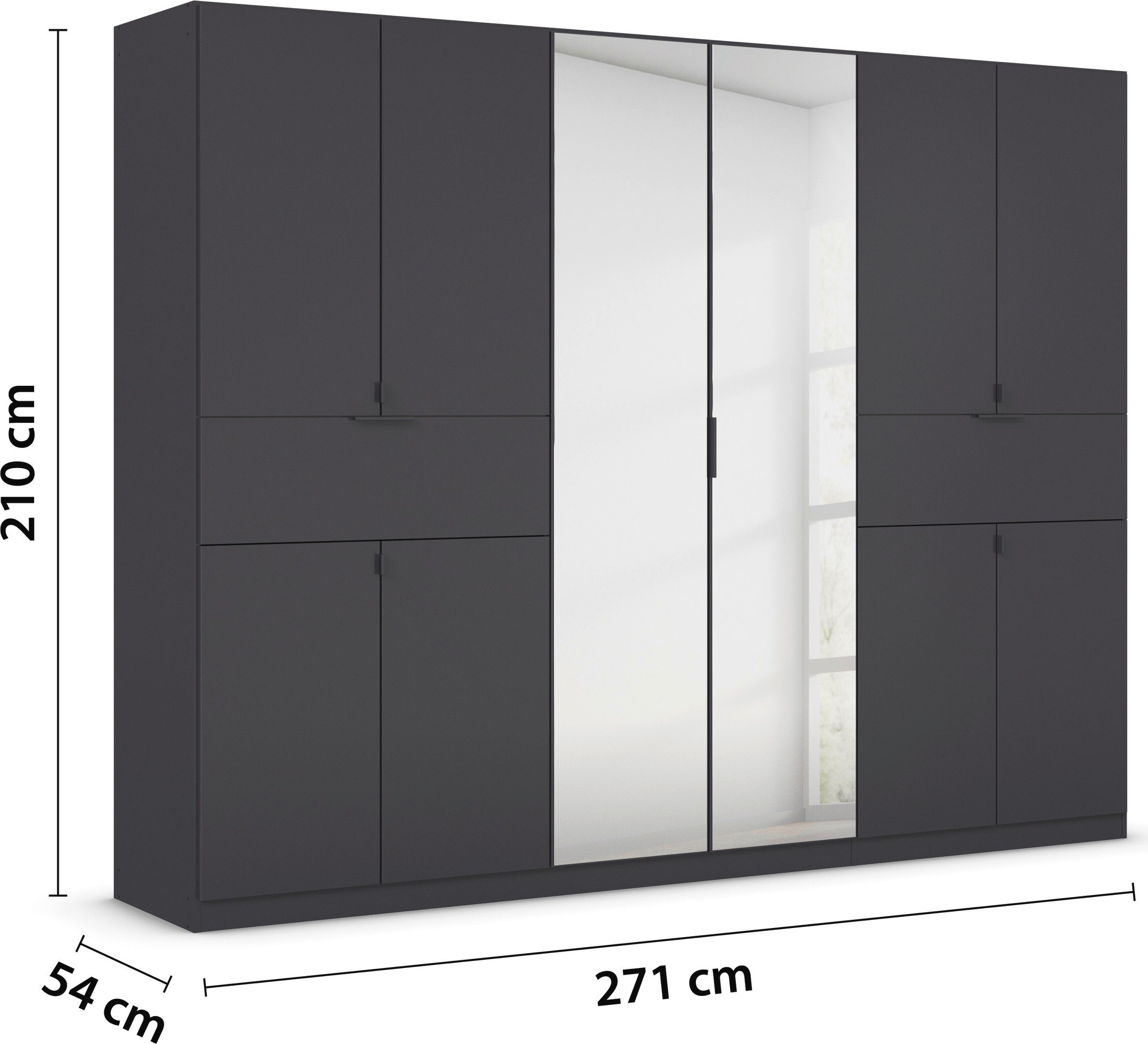rauch Draaideurkast Kledingkast kast garderobe waskast TICAO met 2 ruime lades, veel opbergruimte made in germany