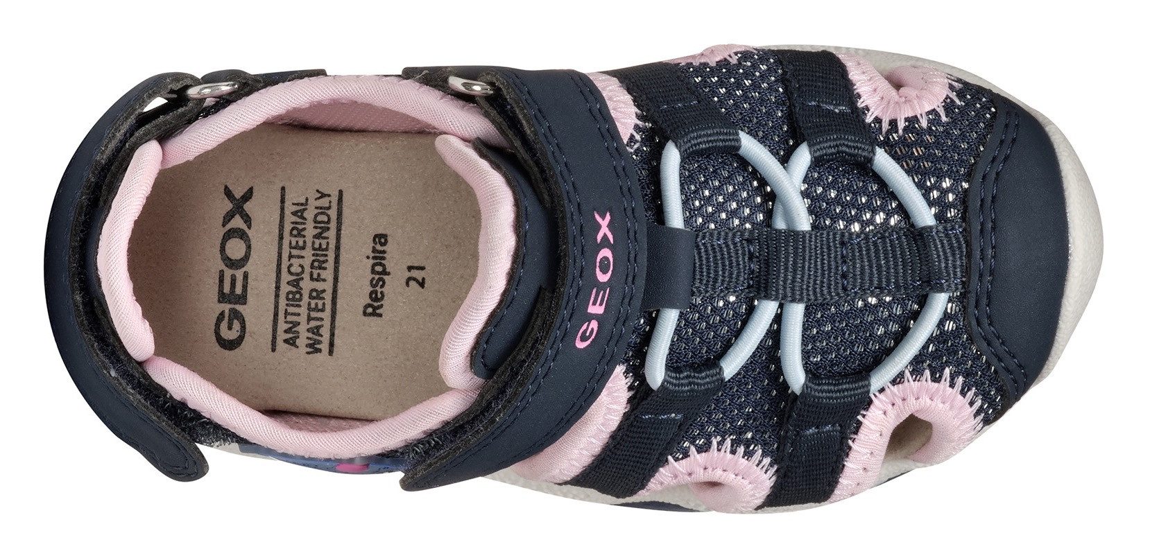 Geox Babyschoentjes B SANDAL MULTY GIRL , zomerschoen, klittenbandschoen voor loopbeginner