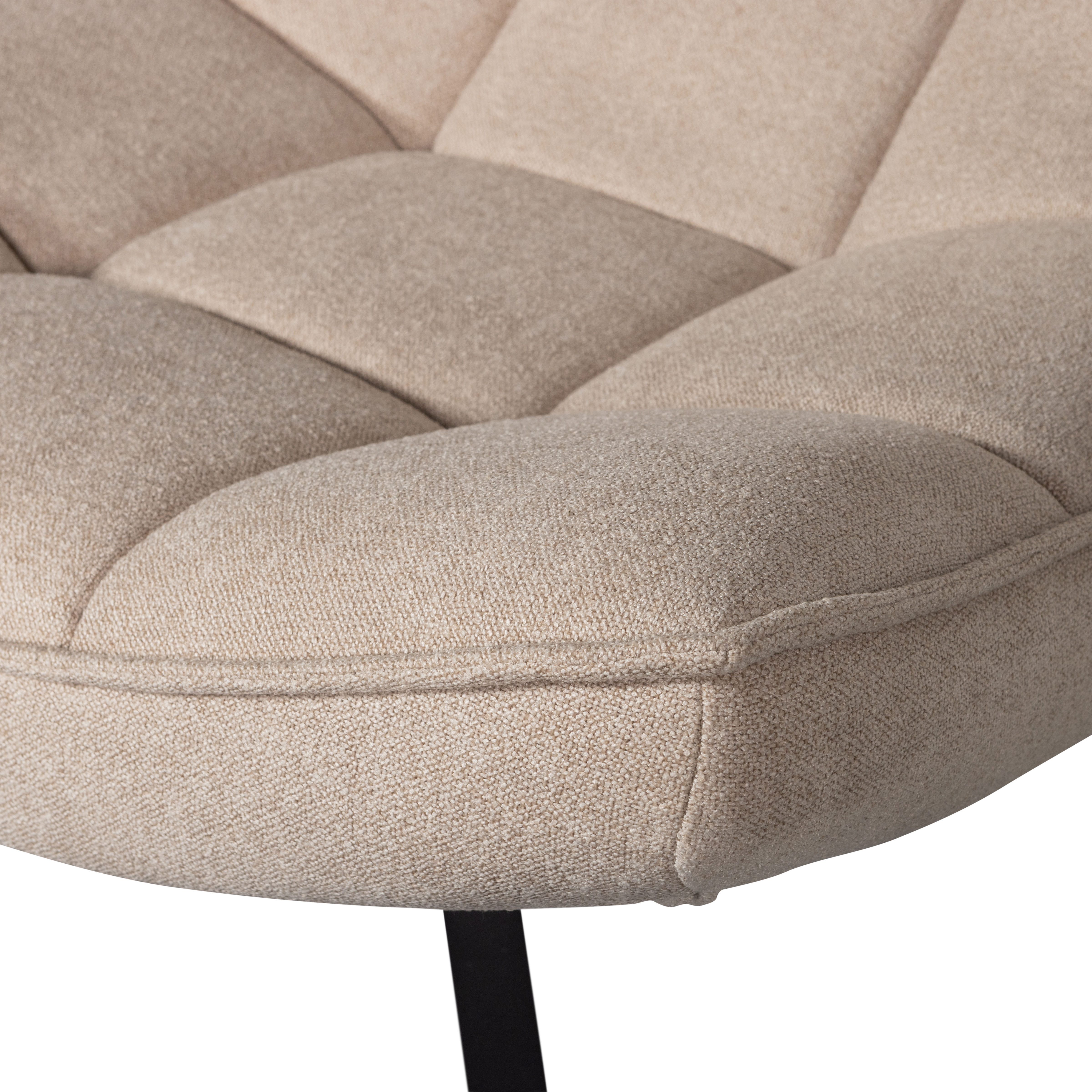 WOOOD Draaibare fauteuil Maudi Metalen frame, gepolsterd met geweven stof, H 84 cm x B 74 cm