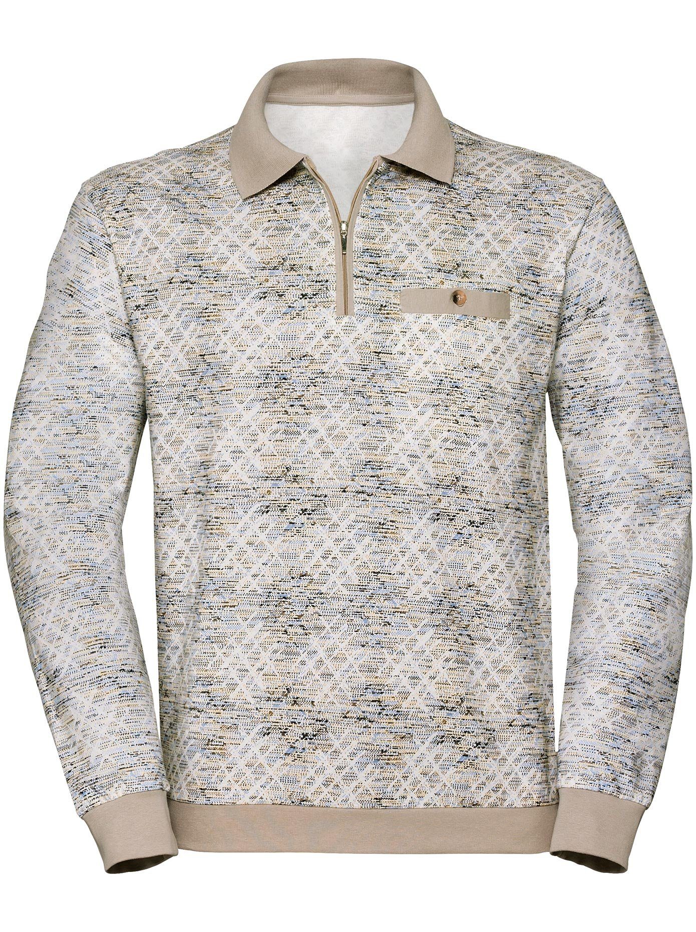 Marco Donati Poloshirt met lange mouwen (1-delig)