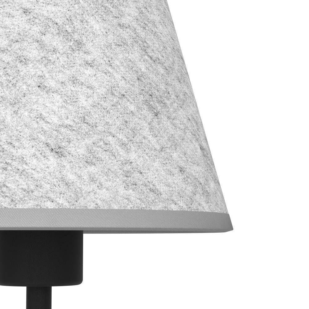EGLO Tafellamp ALSAGER Tafellamp, Japandi, metaal in zwart en vilt in grijs, E27 fitting (1 stuk)
