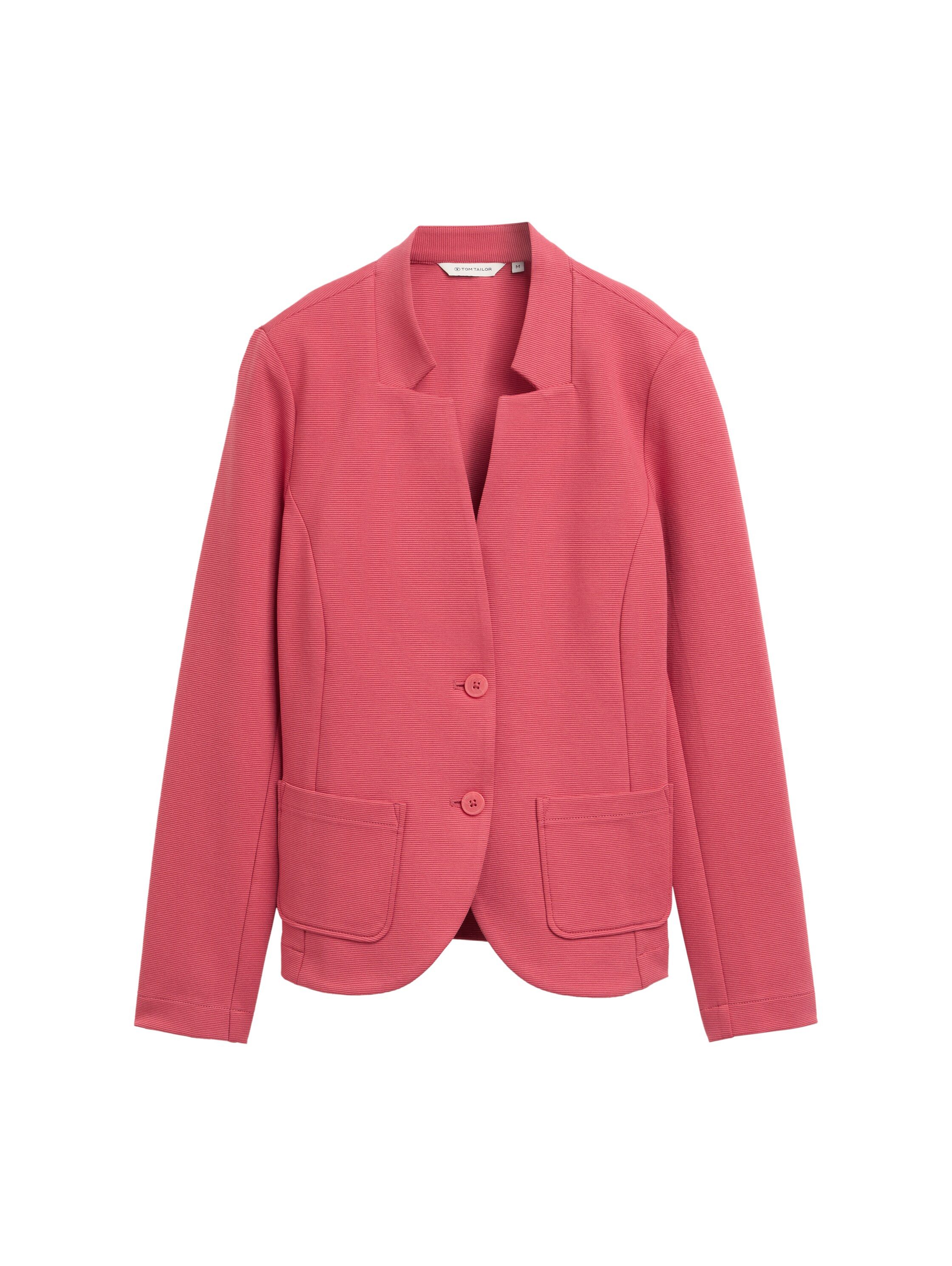 Tom Tailor Sweatblazer Ottoman met opgestikte zakken en structuur