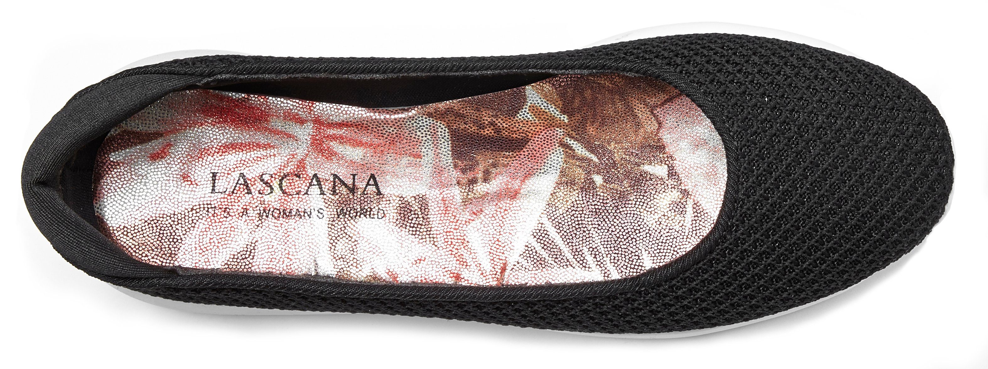 Lascana Ballerina's Vrijetijdsschoen, slipper, lage schoen, sneaker slip-in, lichte mesh-look