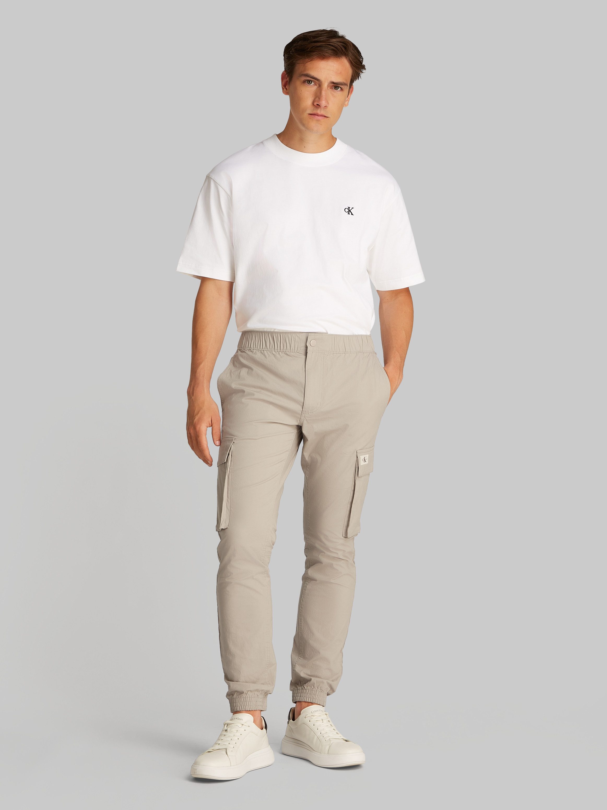 Calvin Klein Cargobroek SKINNY CARGO met logopatch