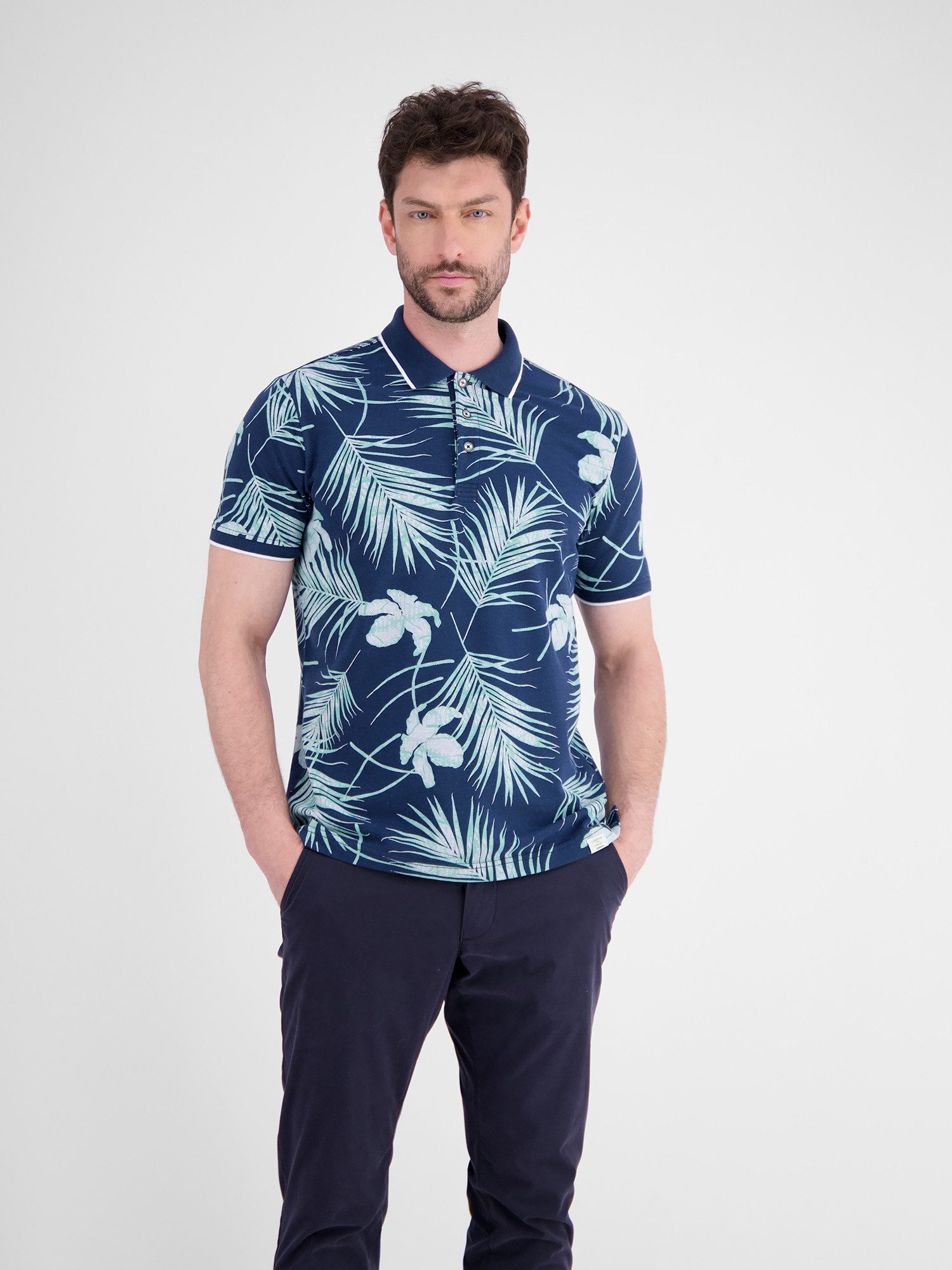 Lerros Poloshirt LERROS modieus poloshirt, zomers gedessineerd
