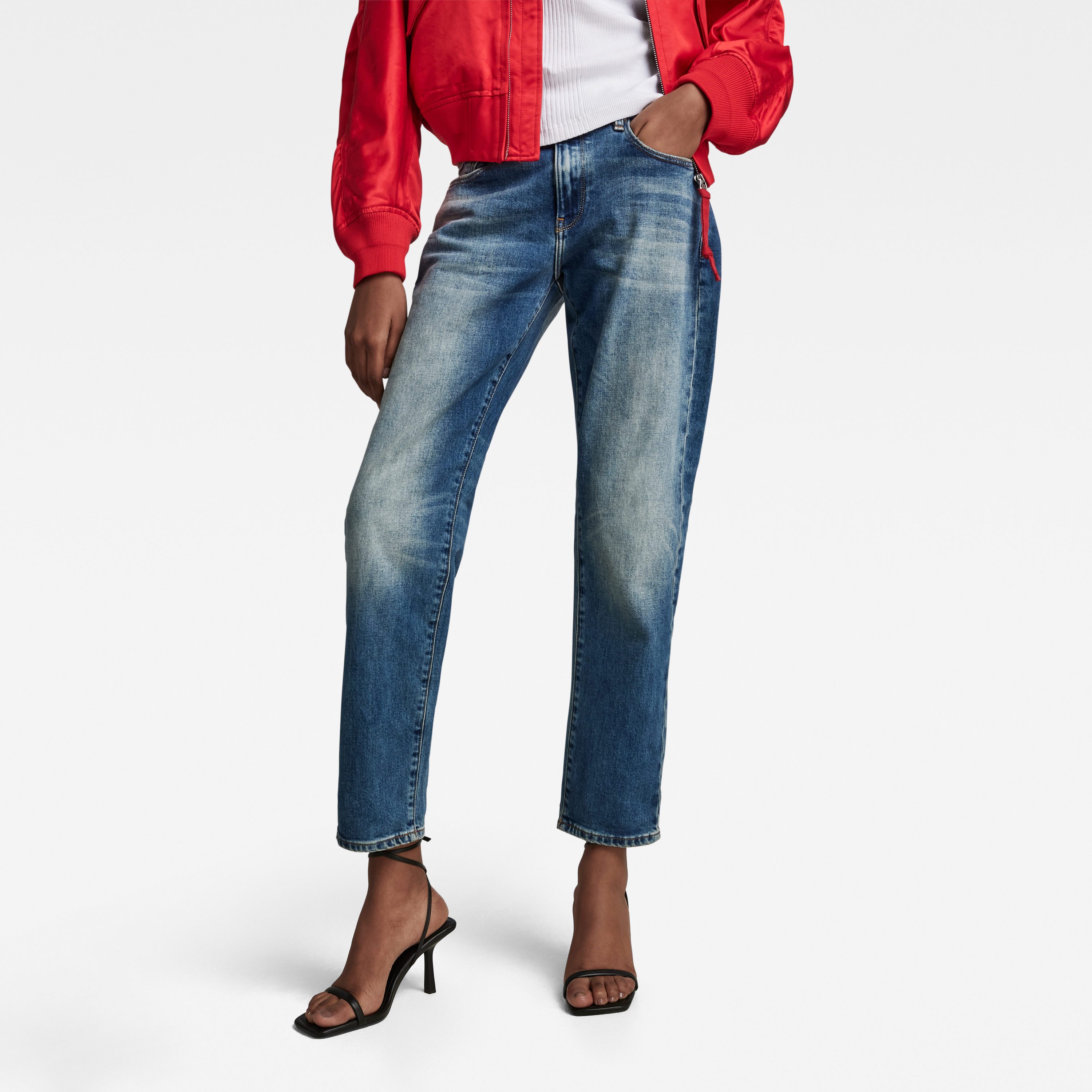 G-Star RAW Boyfriendjeans Kate Boyfriend met authentieke used effecten dames boyfriend jeans maat 28 blauw