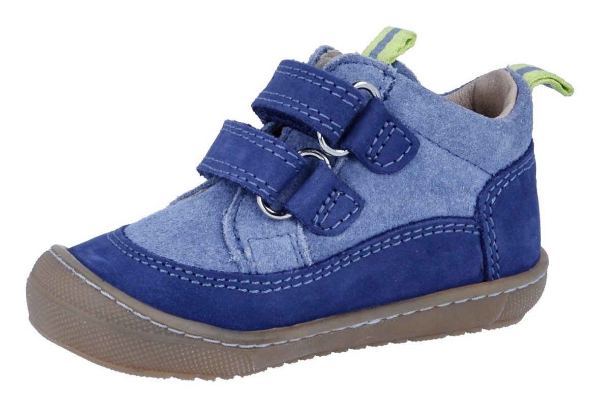 Richter Babyschoentjes Maxi WMS: gemiddeld Kinderschoen in coole materiaalmix, maat sjabloon om te downloaden