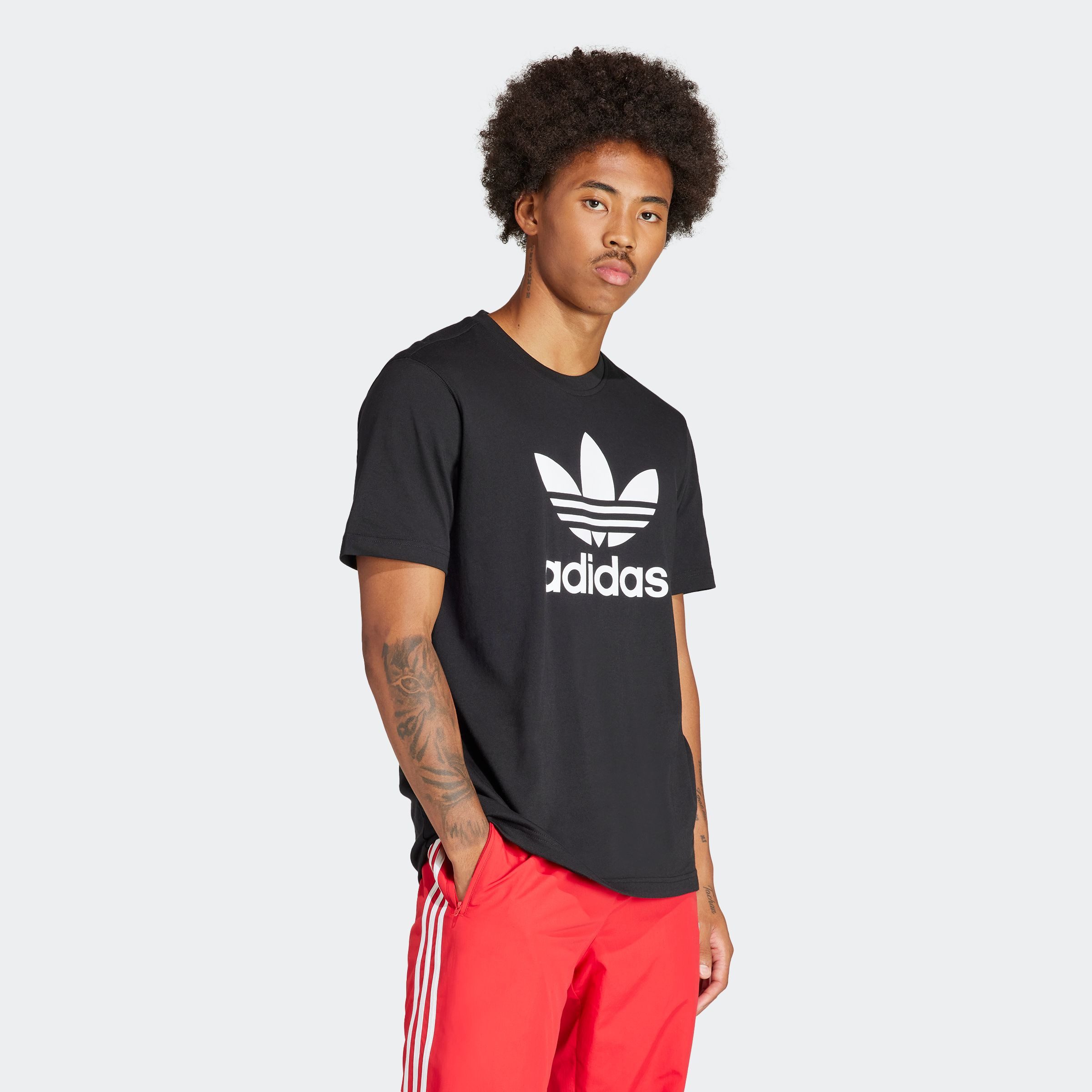 adidas Originals T-shirt TREFOIL T-SHIRT Basic shirt met grote trefoil logoprint