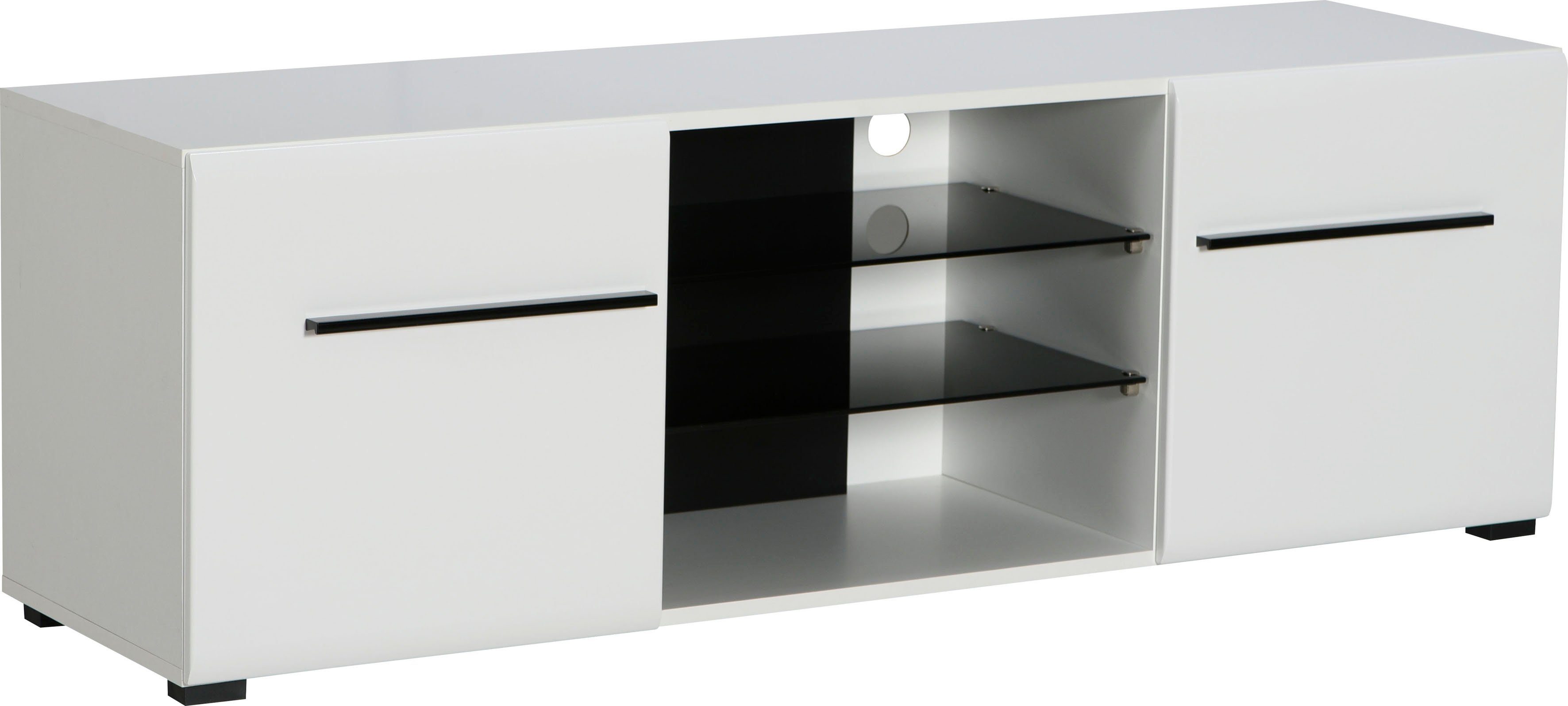 INOSIGN Wandmeubel Trentino Inclusief vitrinekast, lowboard, highboard en wandplank (set, 4-delig)