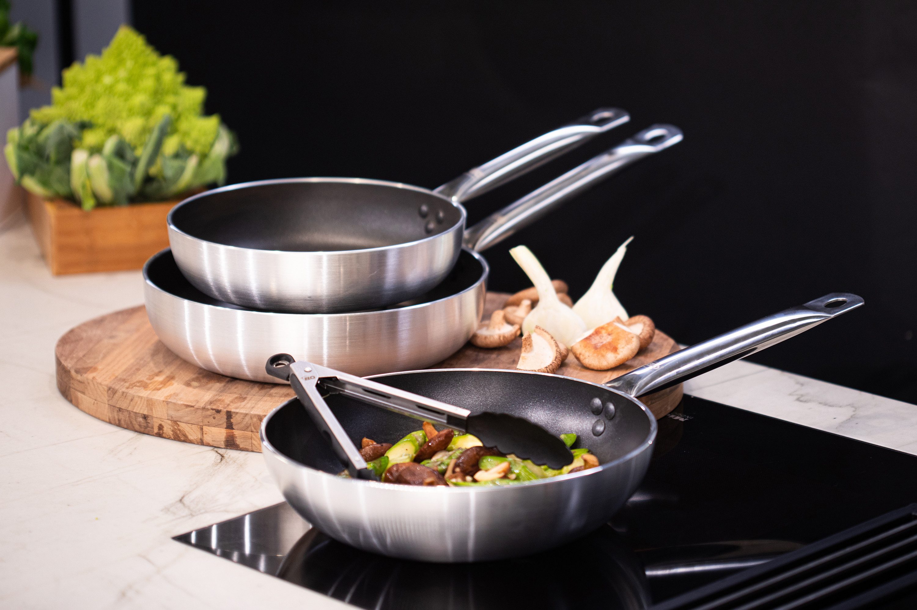 Elo Koekenpan Bistro Line lange, handzame roestvrijstalen professionele handgreep, inductie (1-delig)
