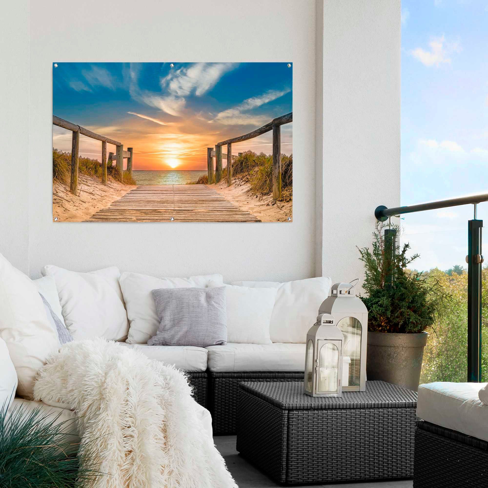 Reinders! Poster Zonsondergang aan het strand