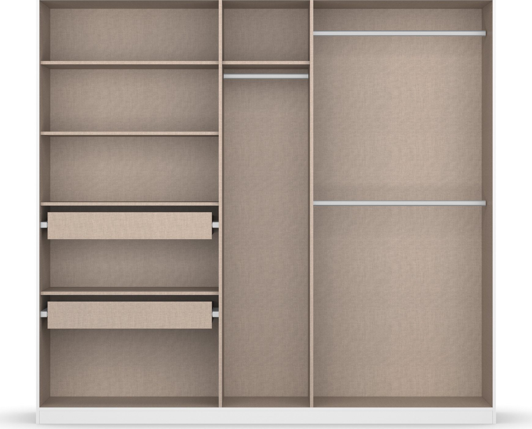 rauch Draaideurkast Kledingkast kast garderobe KOLUNA met decor-front inclusief 2 binnenladen en extra legplanken made in germany