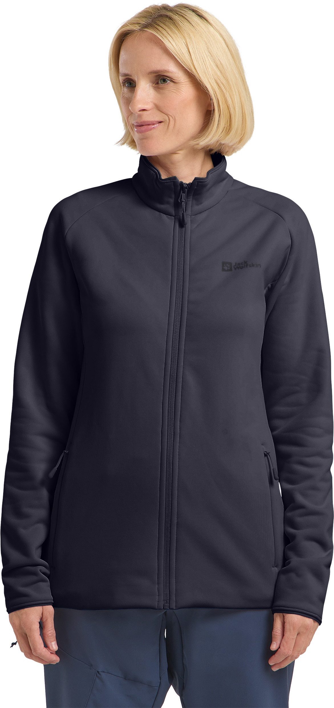 Jack Wolfskin Fleecejack BAISELBERG FZ W dames fleece vesten maat S (36) grijs