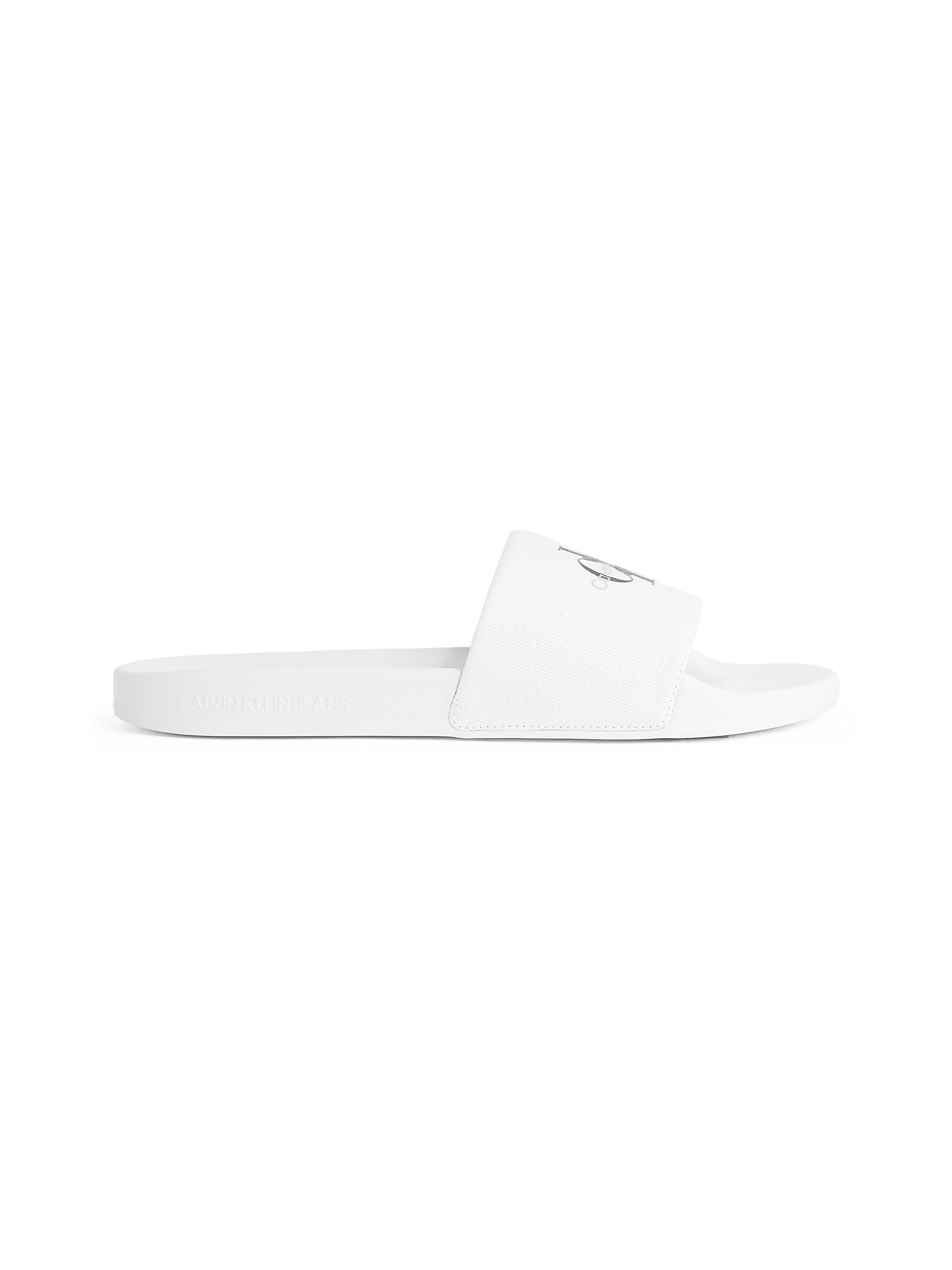 Calvin Klein Badslippers SLIDE MONOGRAM zomerschoen, slippers, badschoens, strandschoen met logo-opschrift