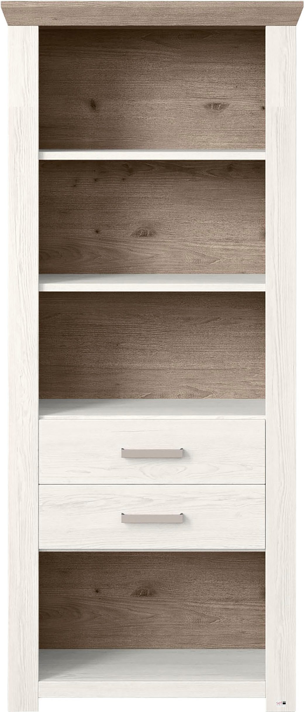 set one by Musterring Rek York Type 11, met 2 laden, verlichting optioneel, B 75 x H 175 cm