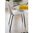 inosign stoel bern poten van metaal, in verschillende trendkleuren te bestellen (set, 4 stuks) wit