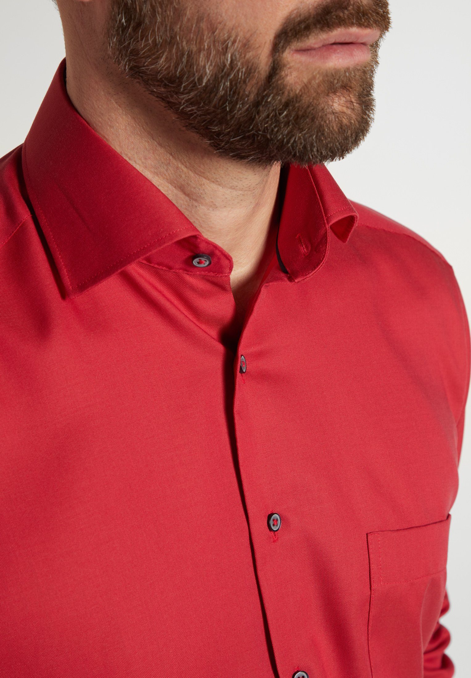 Eterna Overhemd met lange mouwen Comfort fit NON IRON (strijkvrij)