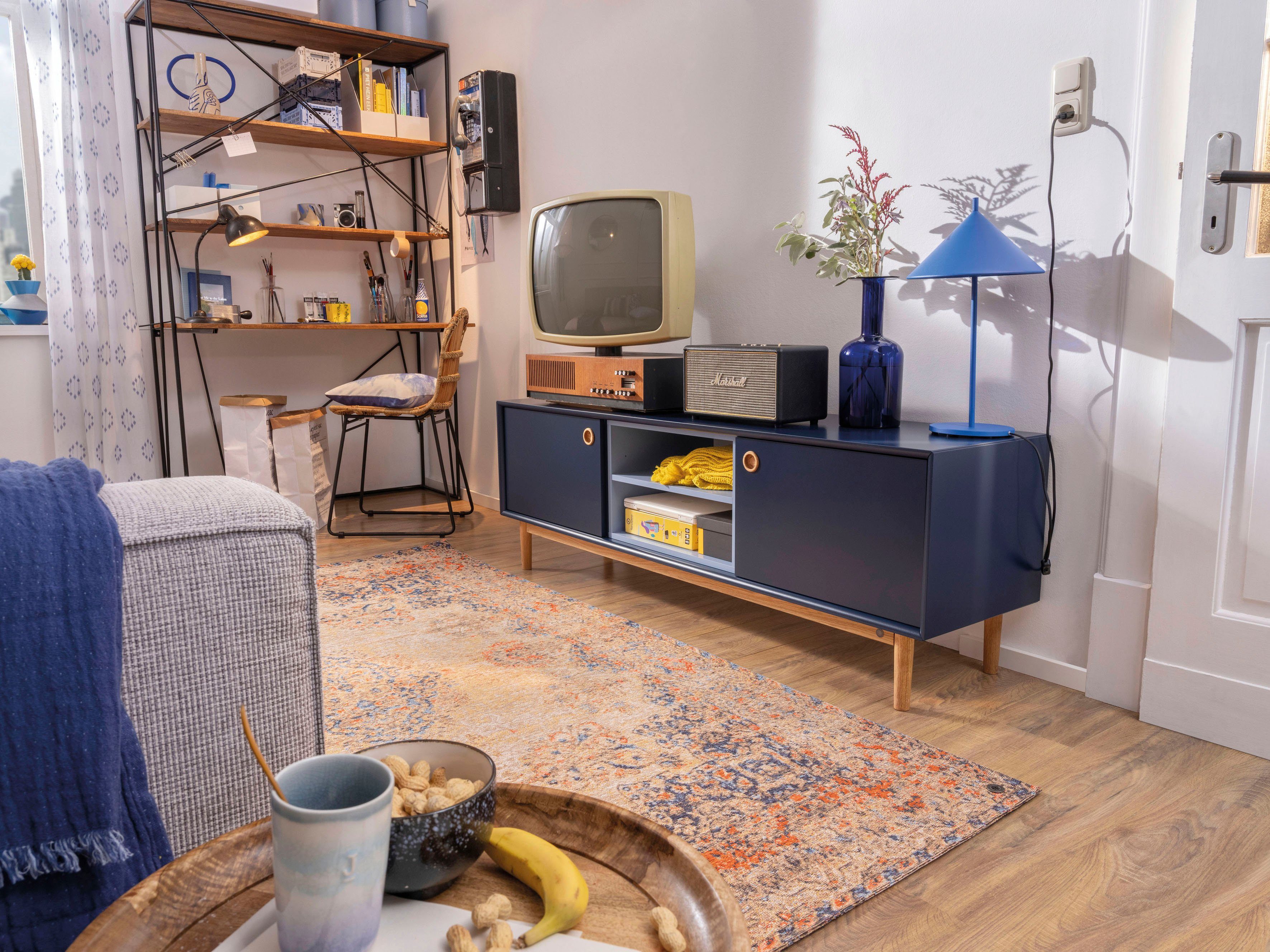 TOM TAILOR HOME Secretaire T-NEST SHELF OFFICE groot, open bureaurek, van mangohout en metaal