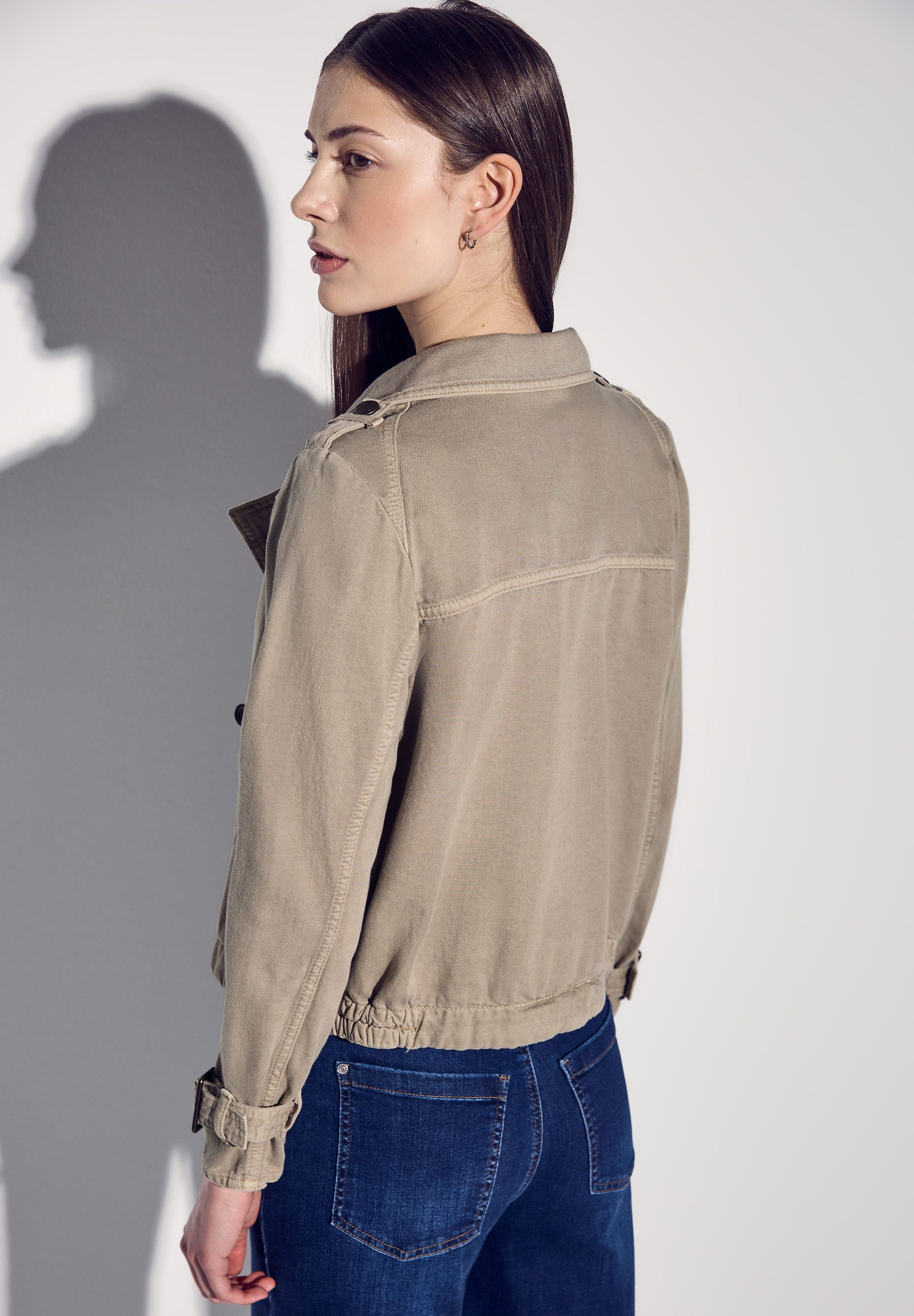 STREET ONE Kort jack in trench-look, jeansjack-stijl