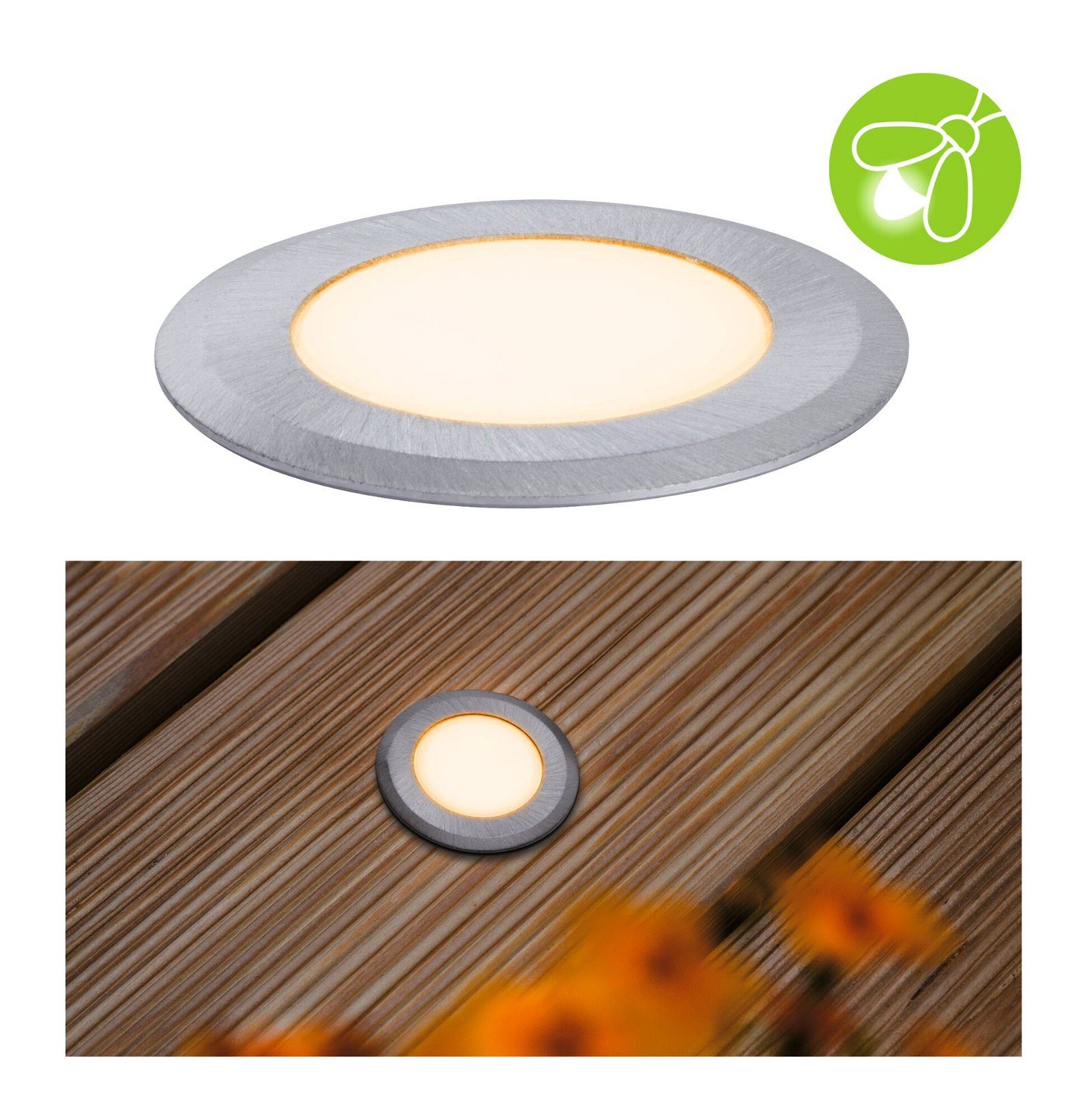 Paulmann Ledinbouwlamp IP65 rond 50mm 2200K 2,2W 60lm 230V Alu Kunststof, Metaal (1 stuk)