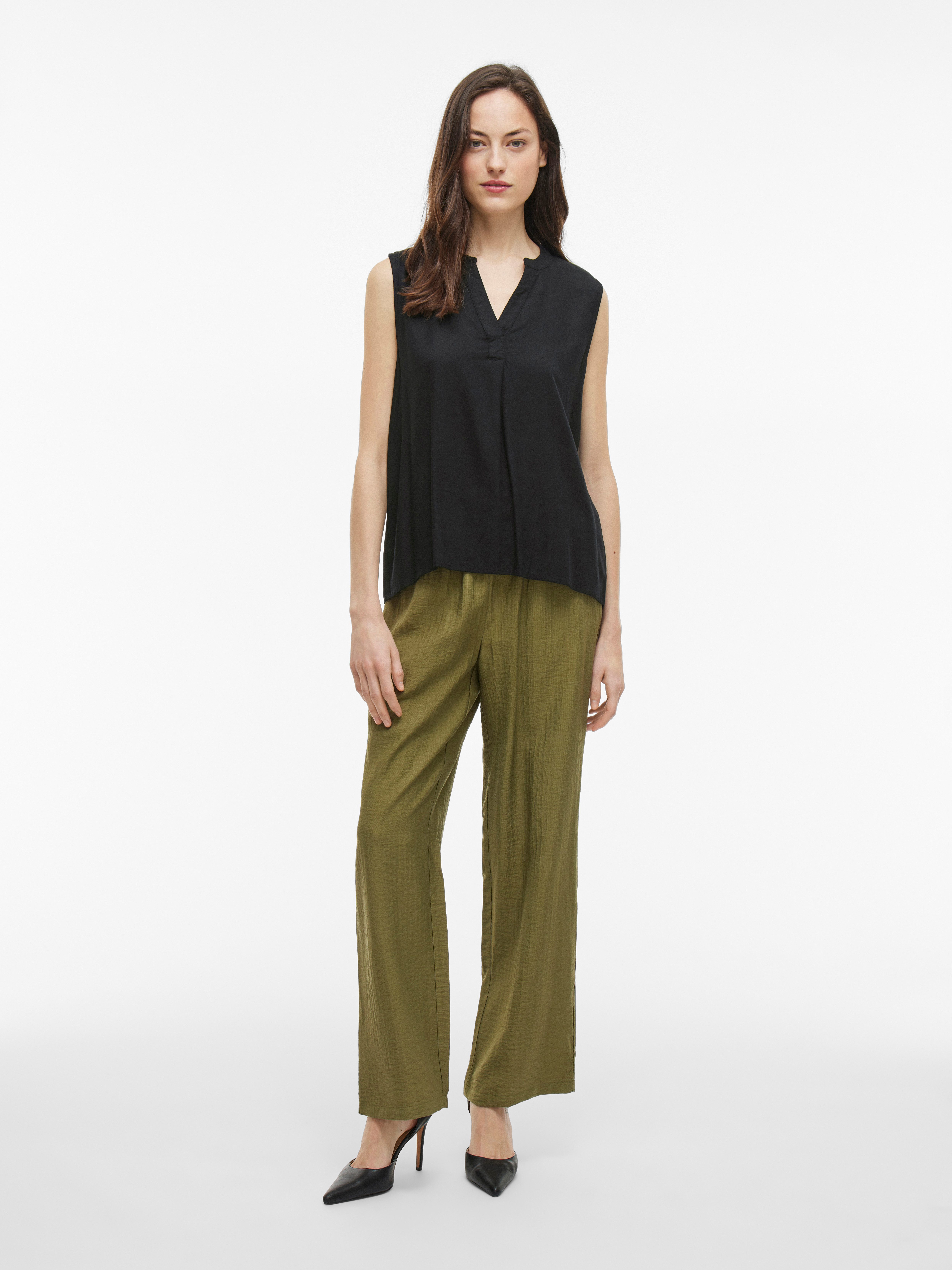 Vila Top VIROSA V-NECK S/L TOP - NOOS