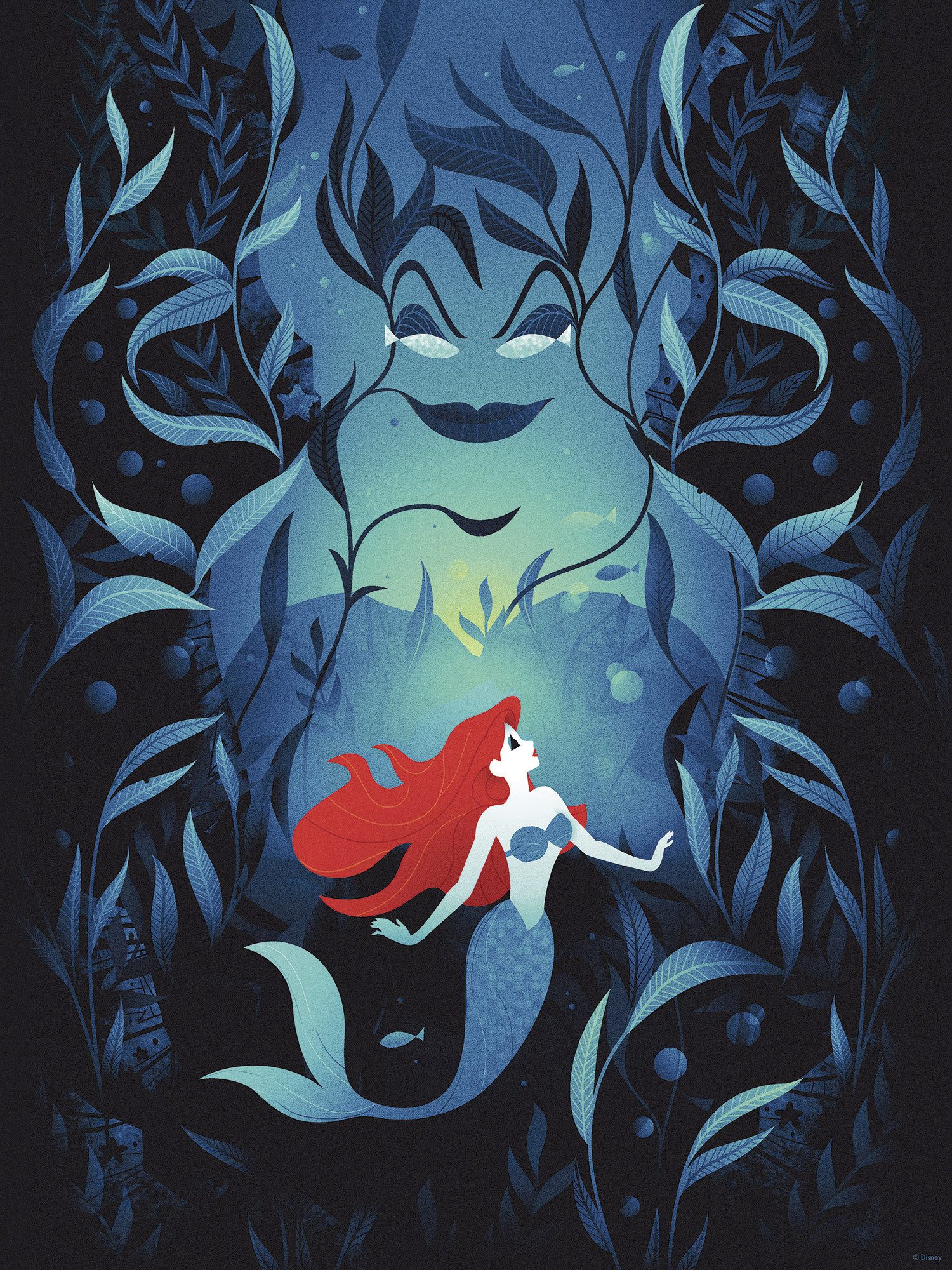 Komar Artprint Disney Ariel Ursula 300 x 280 cm (breedte x hoogte) - behang, vlies, woonkamer, slaapkamer (1 stuk)