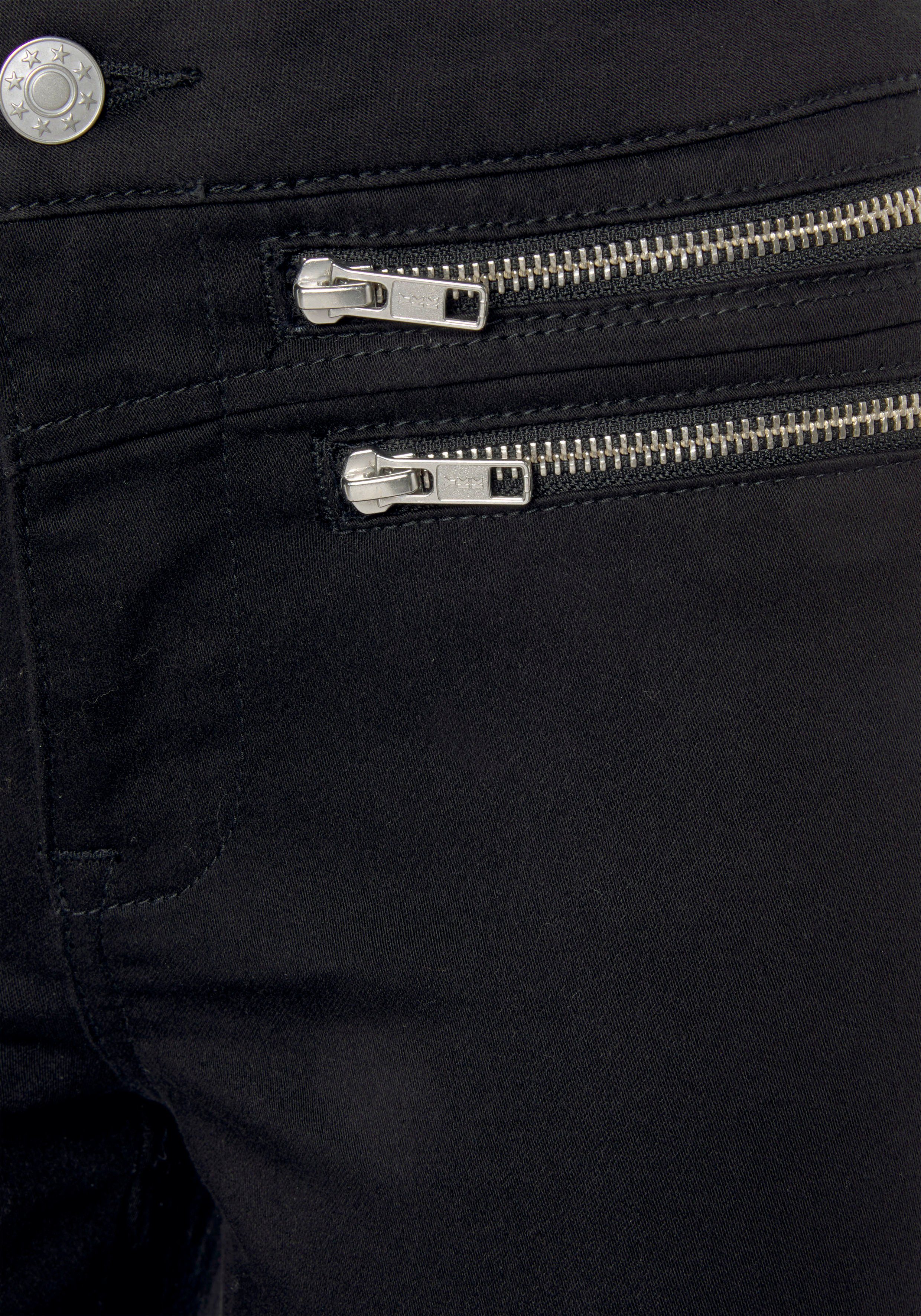 Vivance Jeggings met ritsdetails, elastische skinny jeans, basic