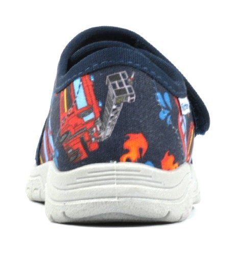 Richter Pantoffels WMS: middel Klittenbandschoen, kleuterschoen met coole brandweer-motieven