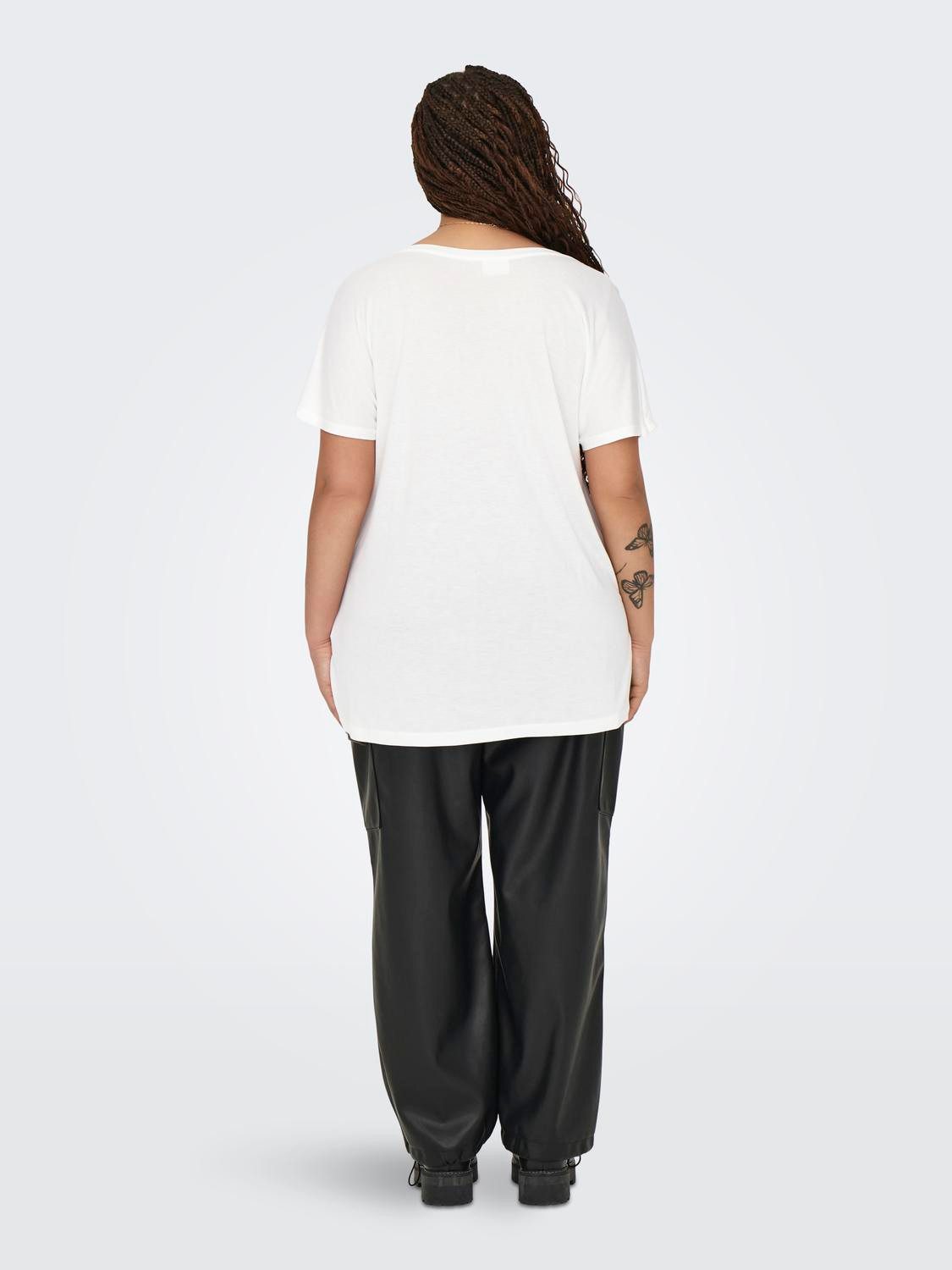 ONLY CARMAKOMA Shirt met korte mouwen CARKETTY LIFE SS MIX TEE JRS