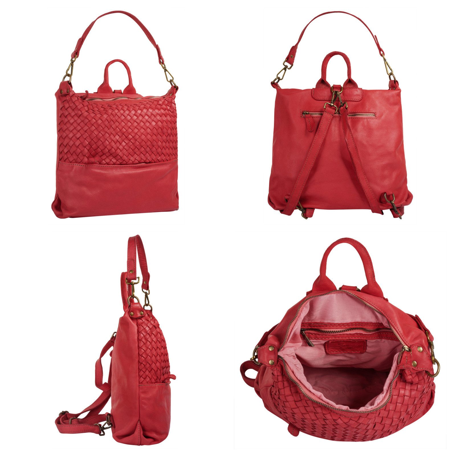 Samantha Look Rugzak echt leer, made in italy