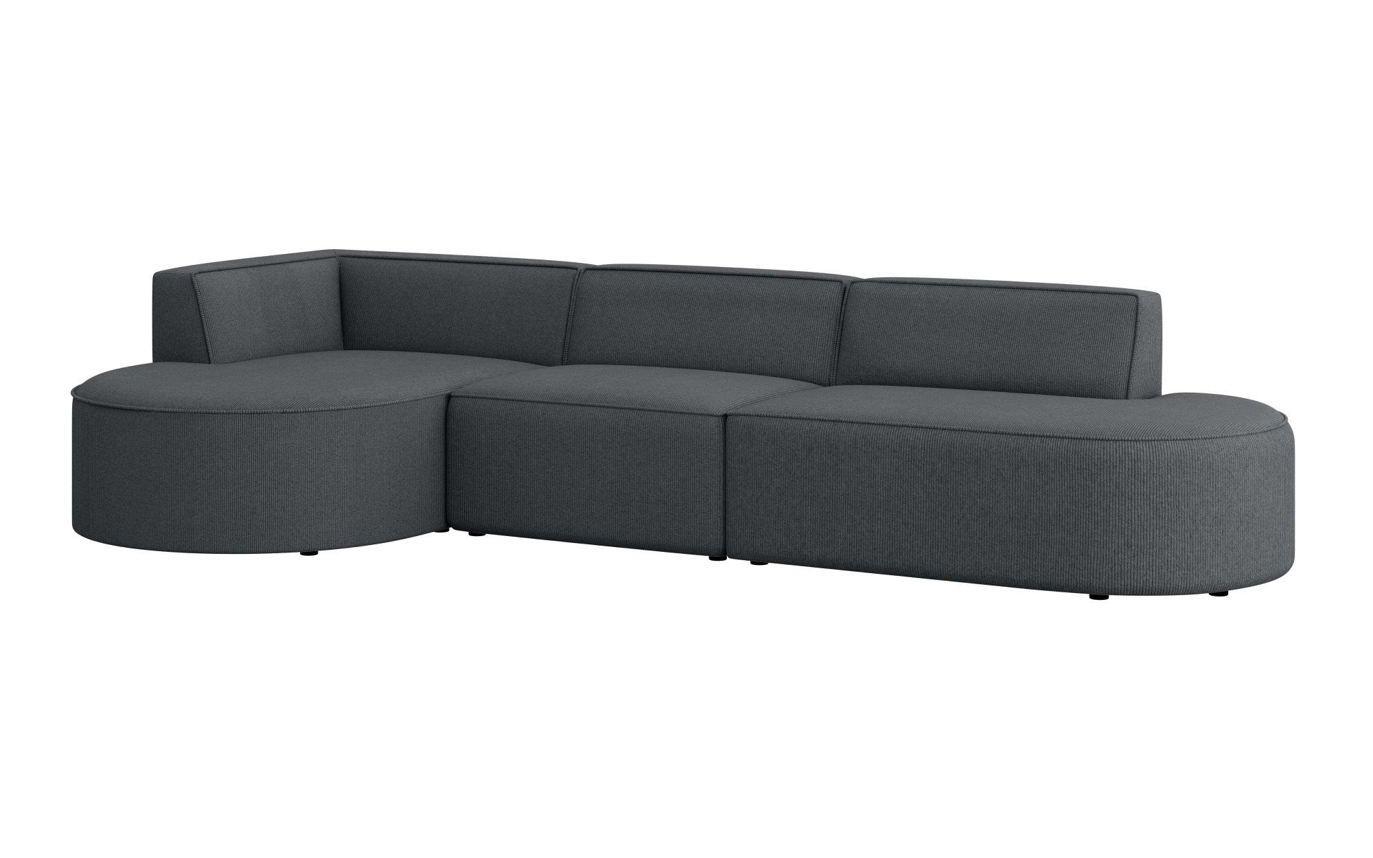 andas Hoekbank EIVIND designerbank met ottomane rechts/links, B/D/H: 343/159/72 cm