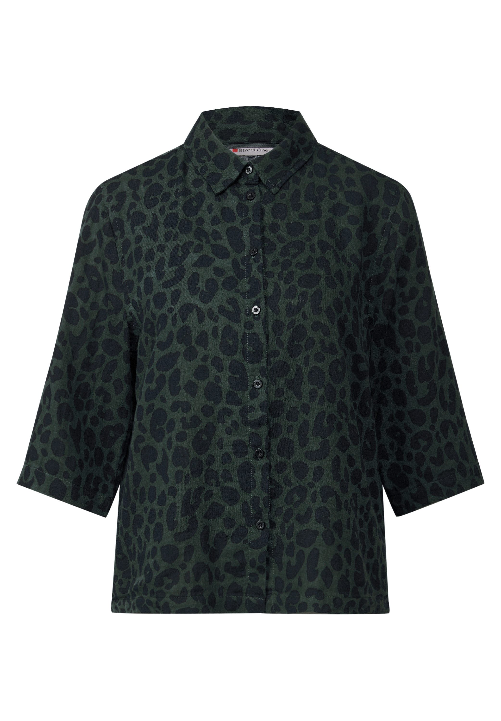 STREET ONE Overhemdblouse met dierenprint en in muslin-look