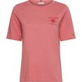 tommy hilfiger shirt met ronde hals regular rose c-nk top ss roze