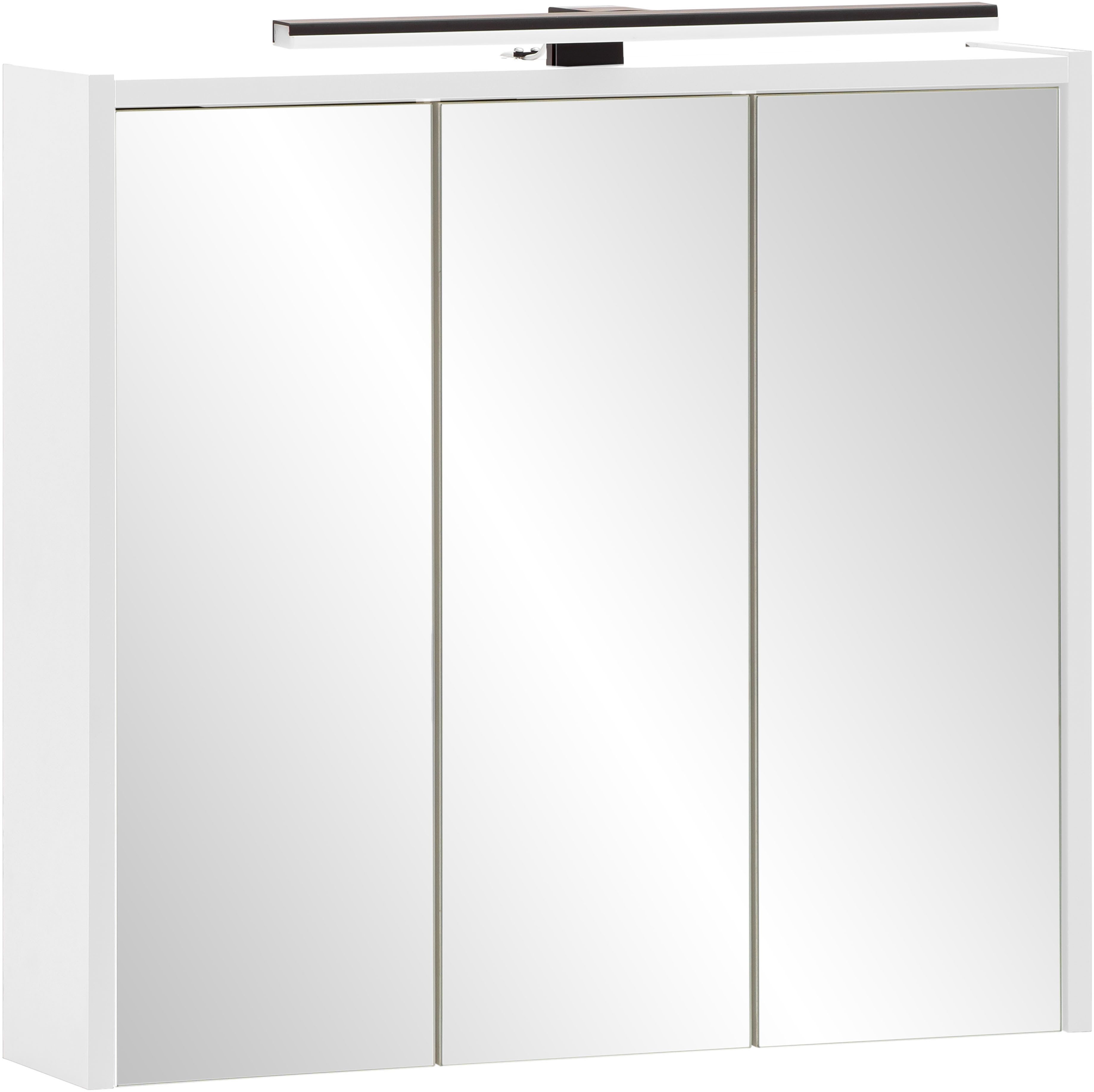 Schildmeyer Spiegelkast Katta, breedte 65 cm, 3-deurs Met LED-verlichting en stopcontactdoos spiegels & verlichting wit