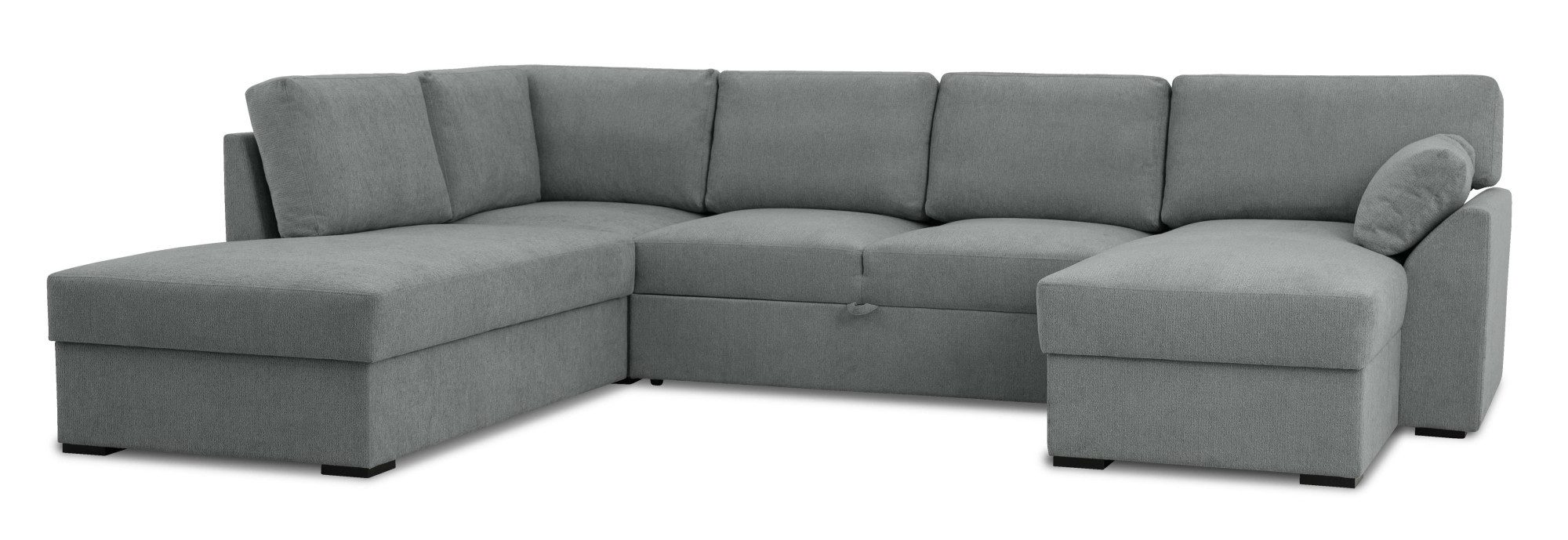 Home affaire Zithoek Citry Breedte 309 cm, chenille, bedfunctie, bedlade, U-vorm